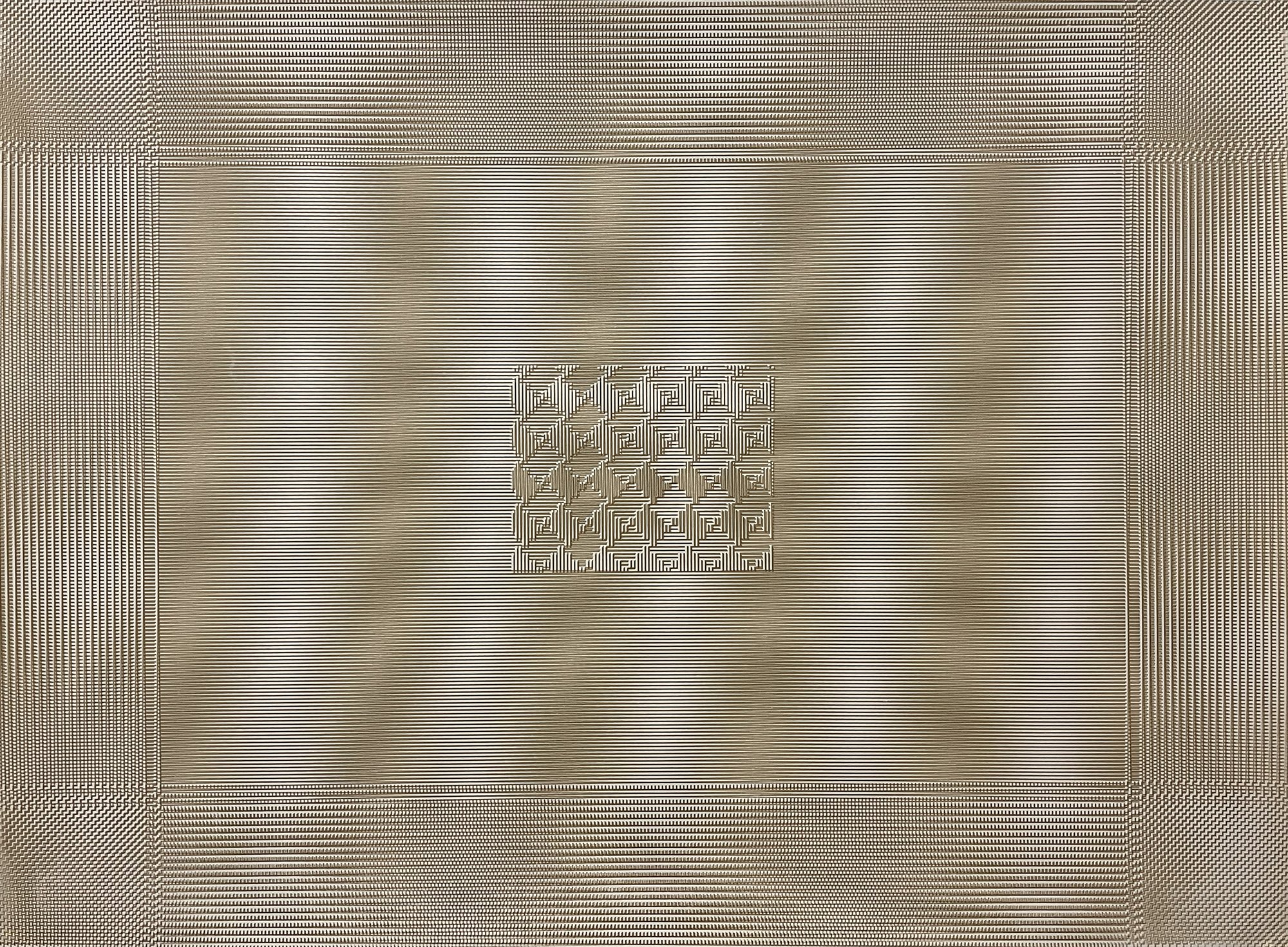 "Original Design 03 (12 shaft 24 epi)" screen-print, black walnut ink, 29" x 21"