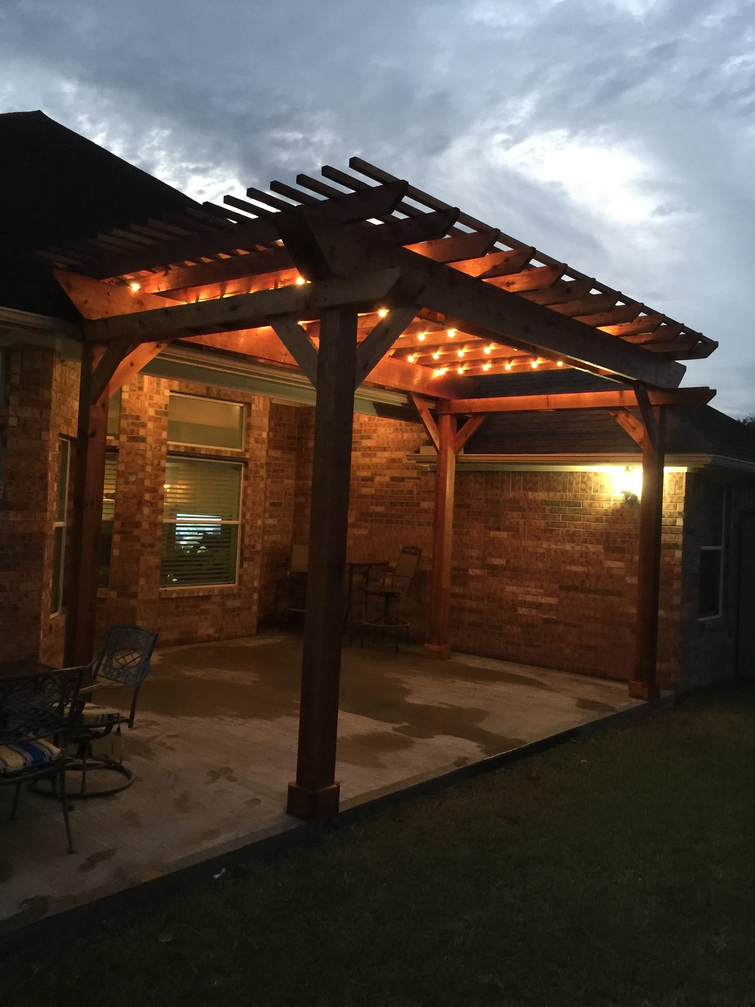 Pergola and concrete slab (Katy TX.)