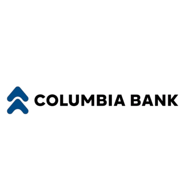 Columbia Bank logo with text on a white background.