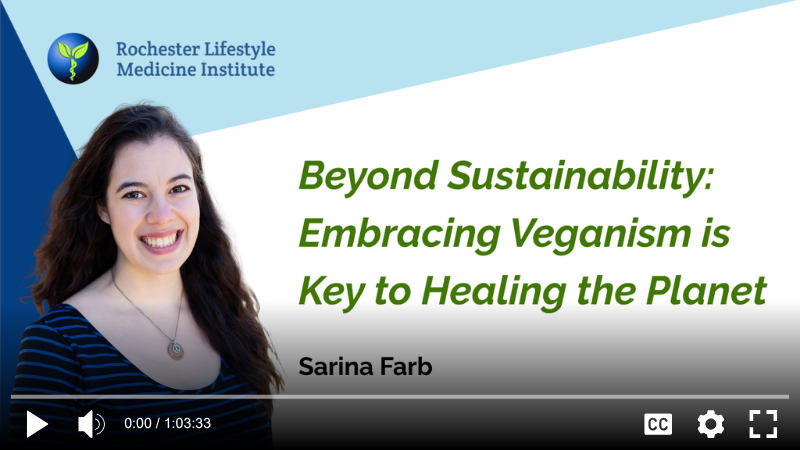  In  Beyond Sustainability , Sarina Farb expands on this idea, emphasizing that shifting away from animal agriculture is not just about reducing harm, but about actively restoring ecological balance. 