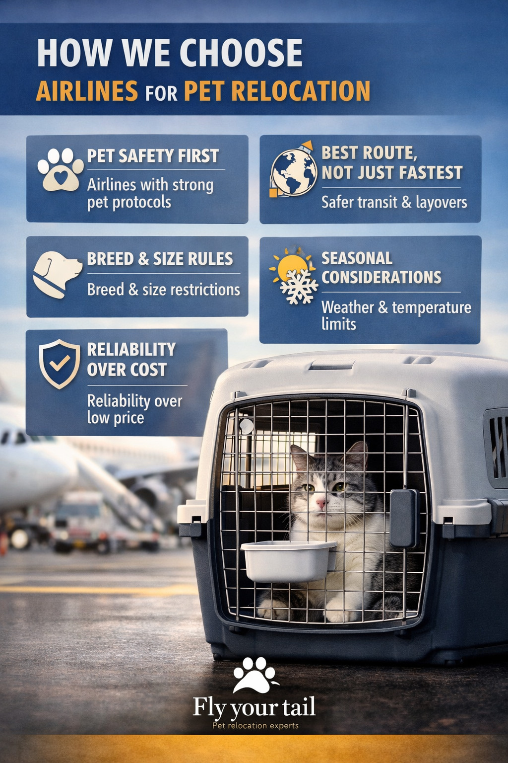How We Choose the Right Airline for Your Pet Relocation