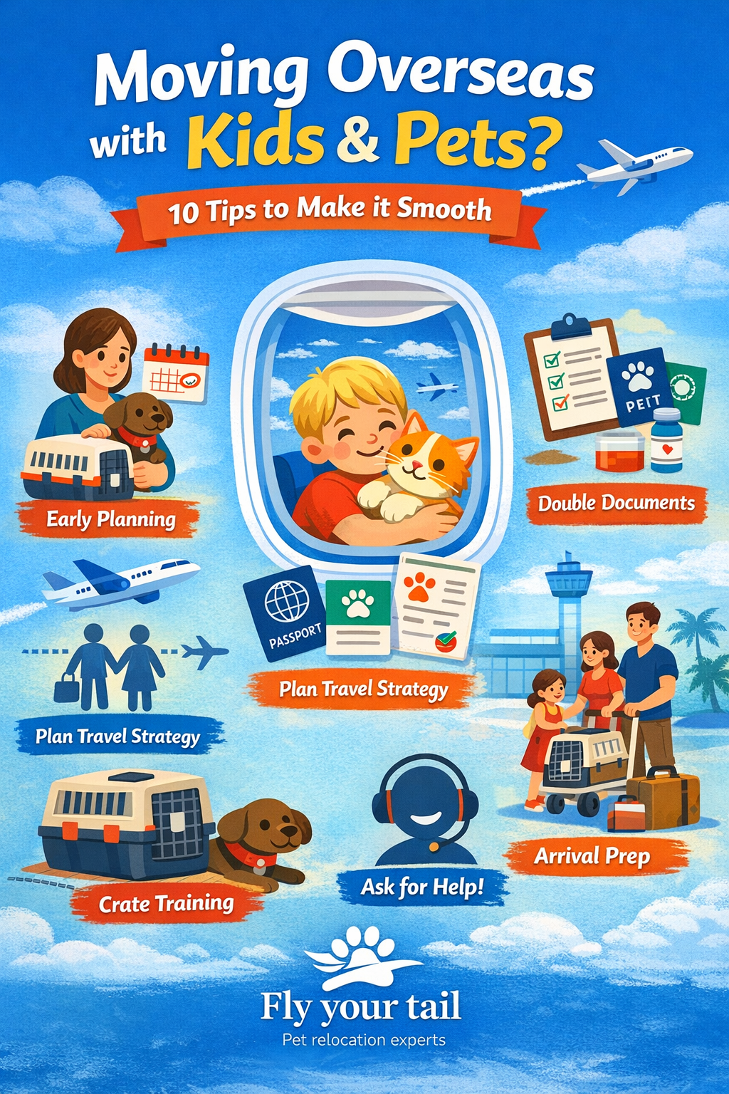 How to Plan an International Relocation with Kids and Pets