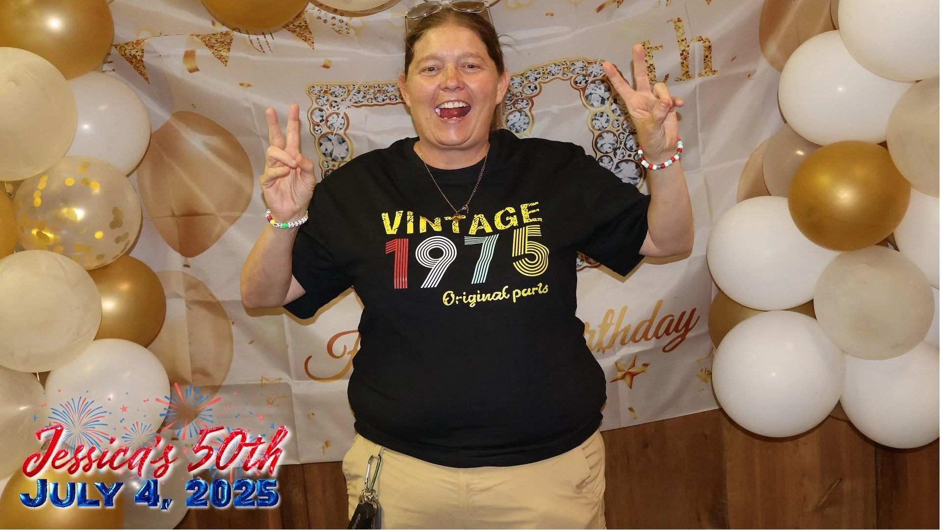 women with balloons celebrating birthday