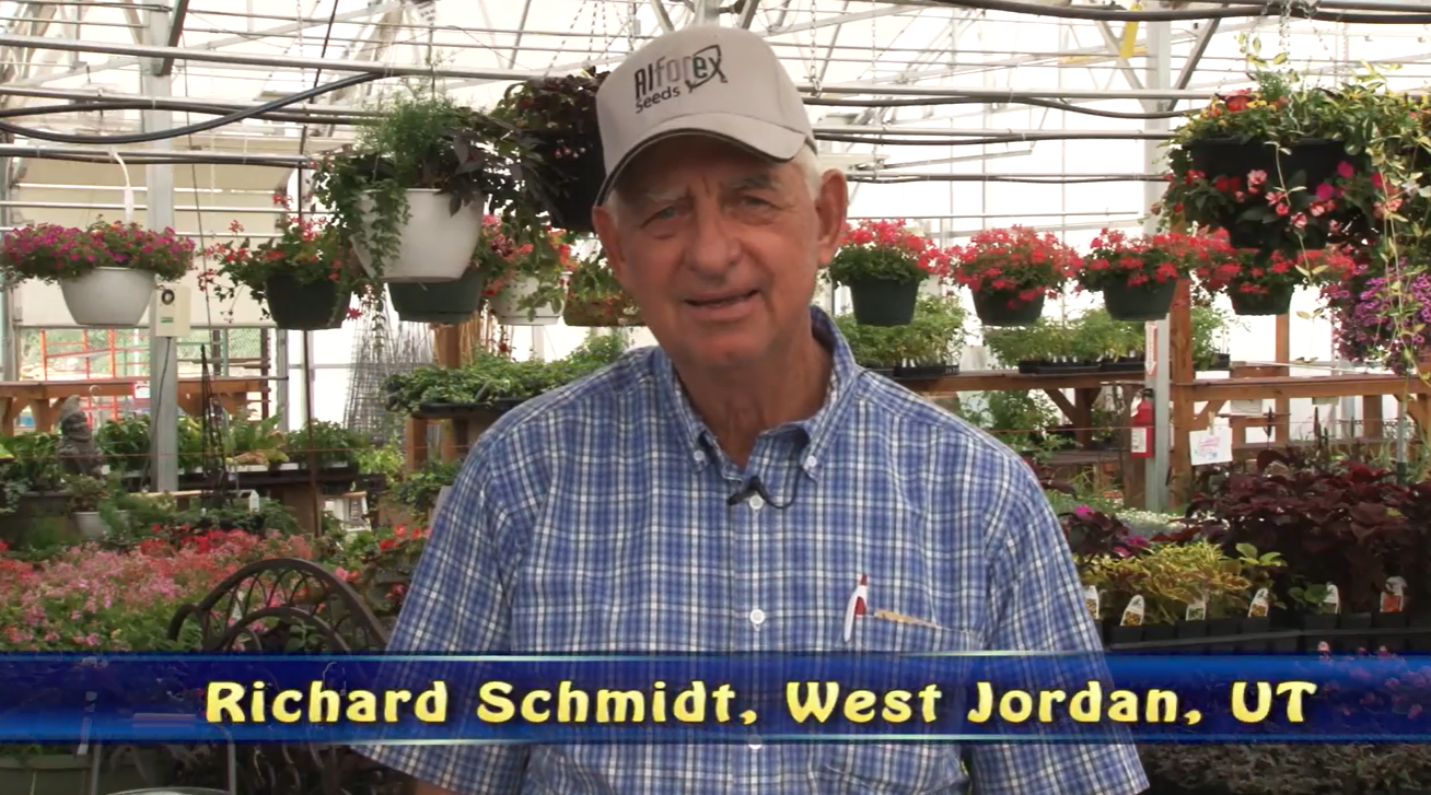 Richard Schmidt, president of Salt Lake County Farm Bureau present for their Heritage video series. Text overlay reads: "Richard Schmidt, West Jordan, UT."