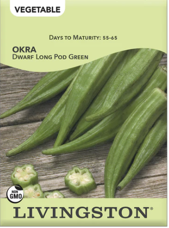 Okra Dwarf Long Pod Green