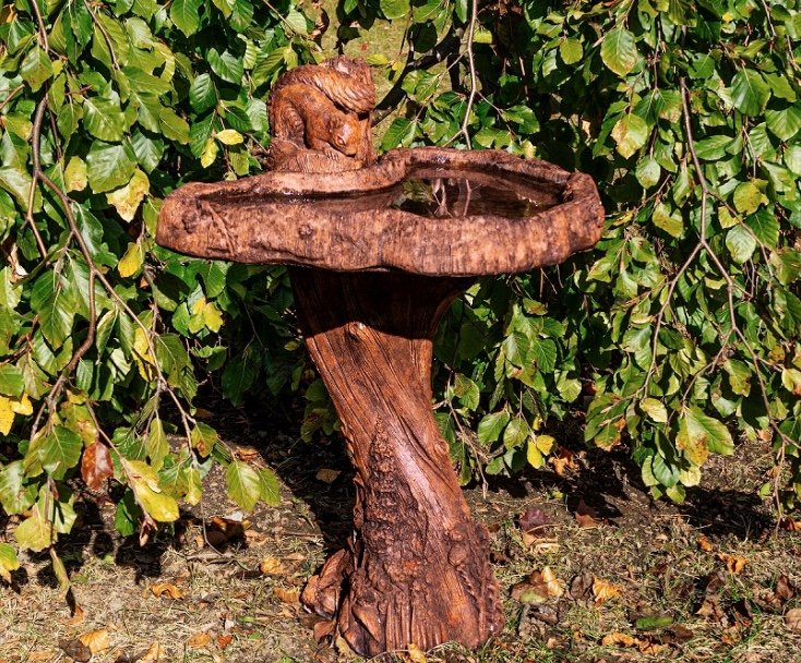 Squirrel Birdbath