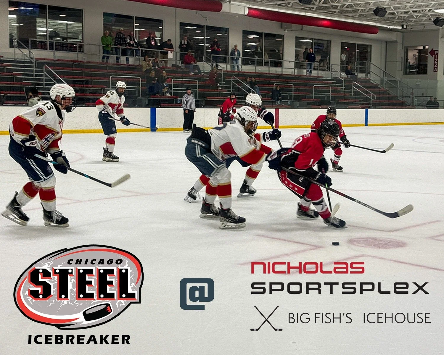 Steel Icebreaker weekend is here again at the Sportsplex! Catch the games live at the rink or stream on @livebarnsports: https://www.livebarn.com/superseries-hockey
📍 The Sportsplex is located at 1501 Feehanville Dr, Mount Prospect, IL 60056. Visit