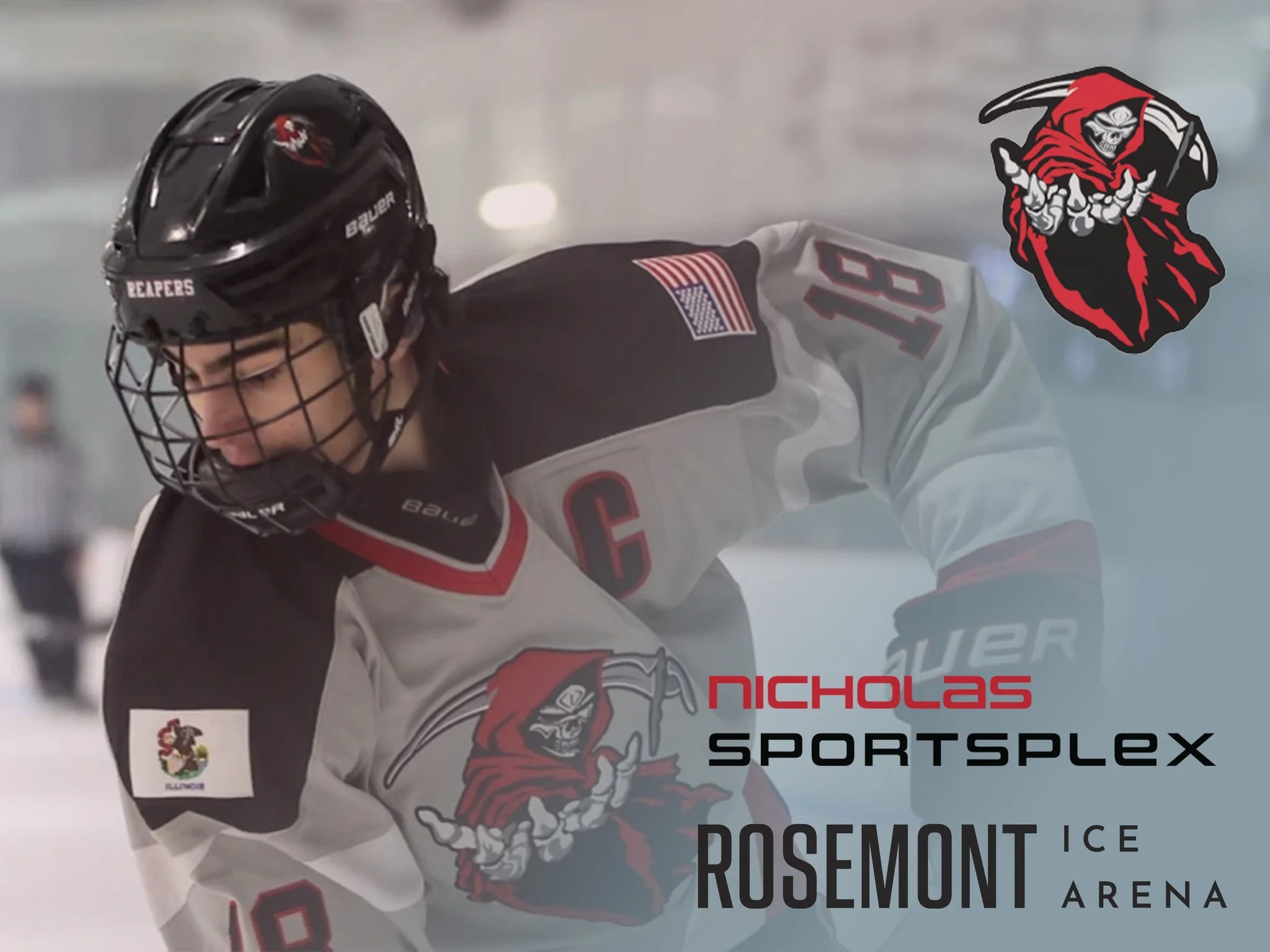 Who’s ready for the Reapers Midget Showcase? More hockey returns to the Nicholas Sportsplex and Rosemont Ice Arena this weekend!
Here’s your weekend guide ⬇️
Nicholas Sportsplex
📍1501 Feehanville Dr, Mount Prospect, IL 60056
🍕 Grab a