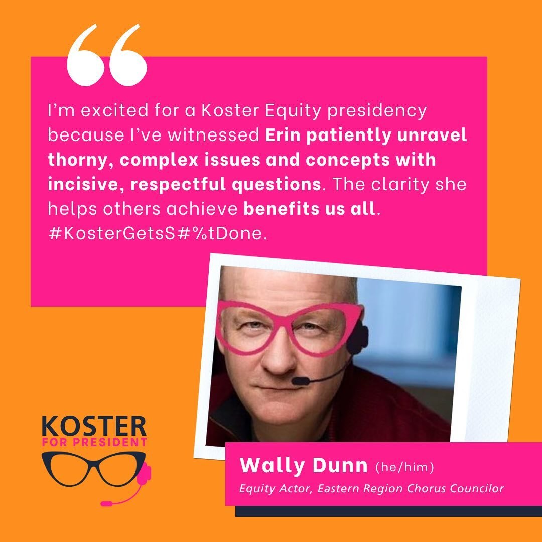 ALT TEXT: I&rsquo;m excited for a Koster Equity presidency because I&rsquo;ve witnessed Erin patiently unravel thorny, complex issues and concepts with incisive, respectful questions. The clarity she helps others achieve benefits us all. #KosterGetsS