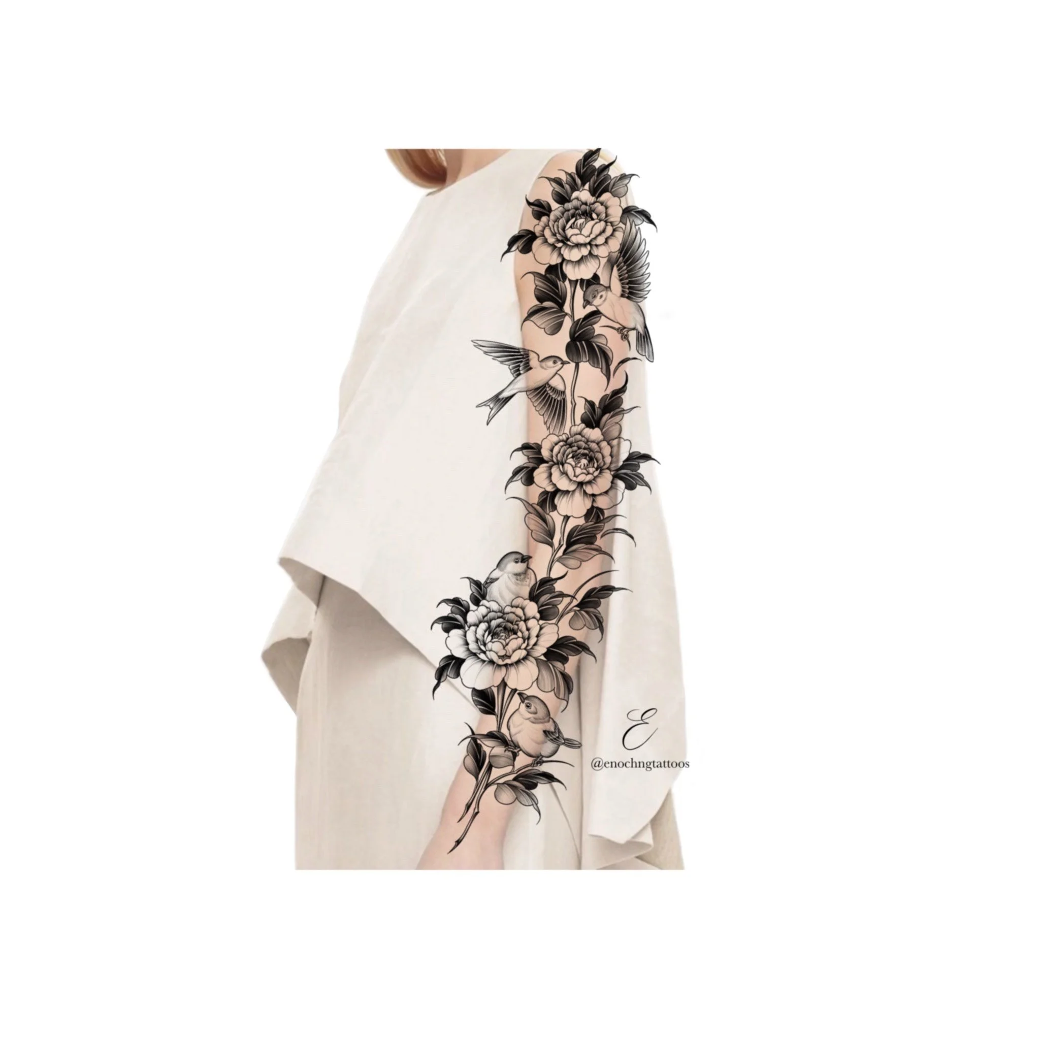 toronto-nature-fine-line-peony-floral-flower-sleeve-tattoo.jpeg