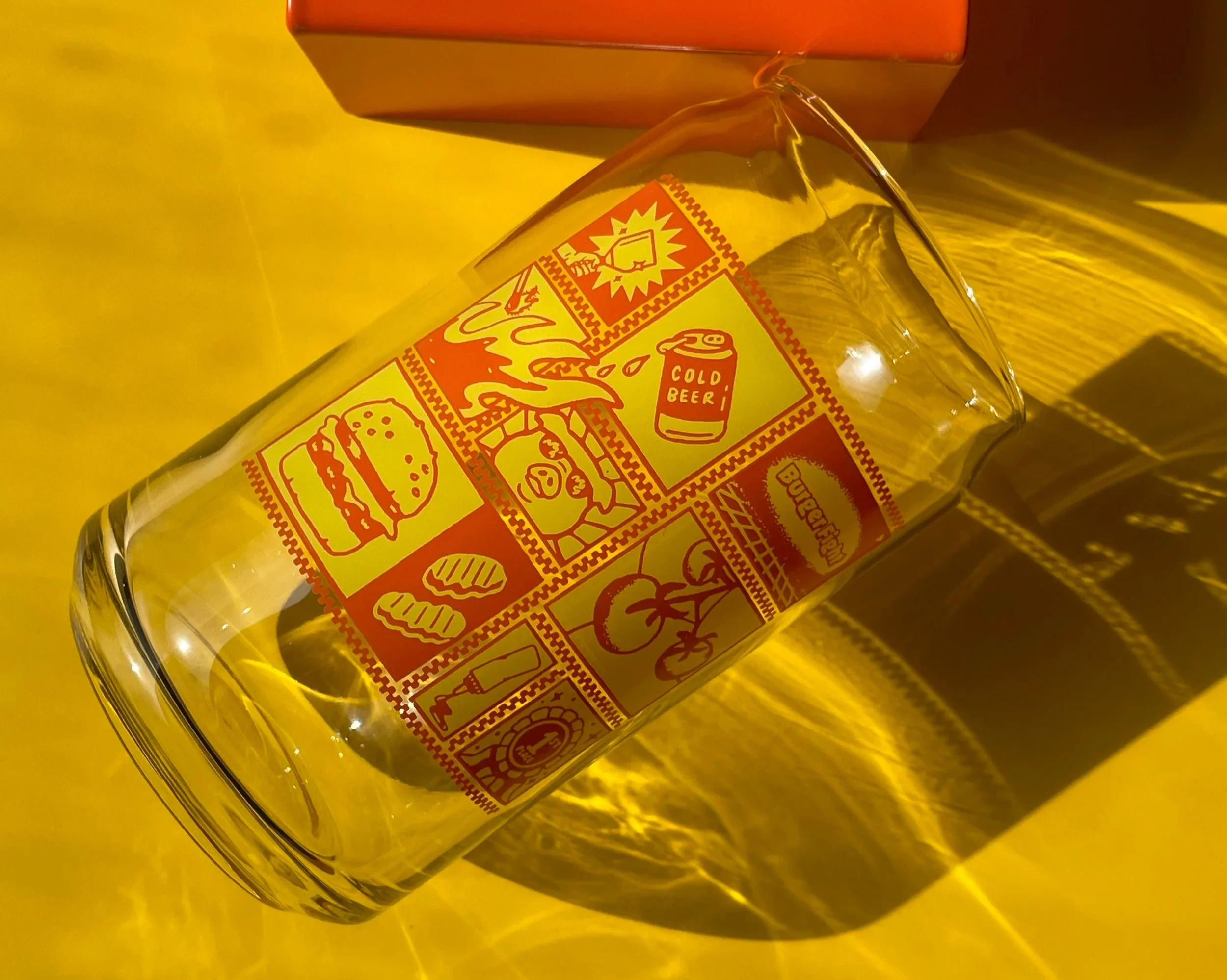 Burger Fight 2025 Pint Glass Design