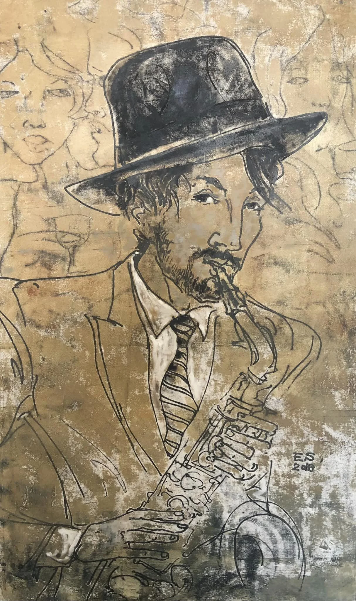 Saxophonist by Edita Suchockyte