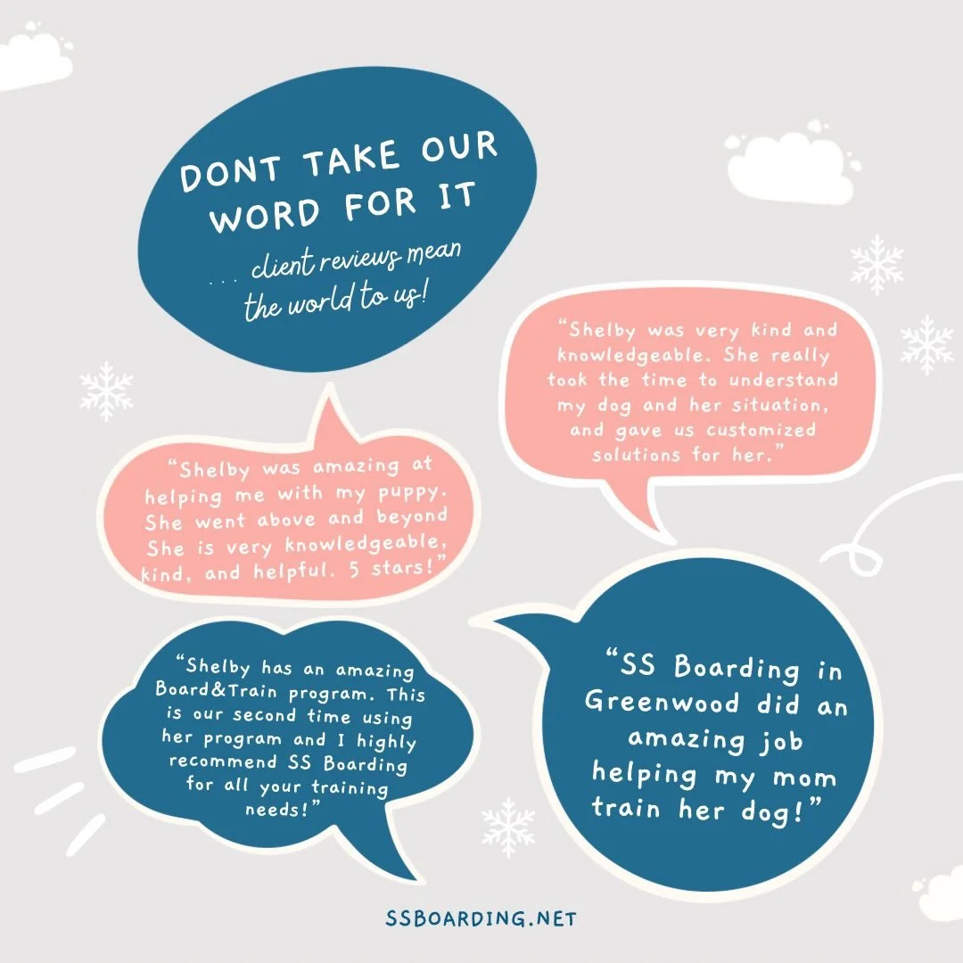 😊 Thank you to everyone who&rsquo;s shared a review&hellip; your words mean the world to my small business. If you haven&rsquo;t had a chance yet, I&rsquo;d love to hear about your experience too!
.
.

💻 SSBoarding.net
Dog Boarding | Dog Training |