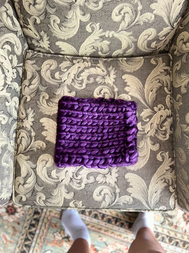 Purple Knitted Scarf