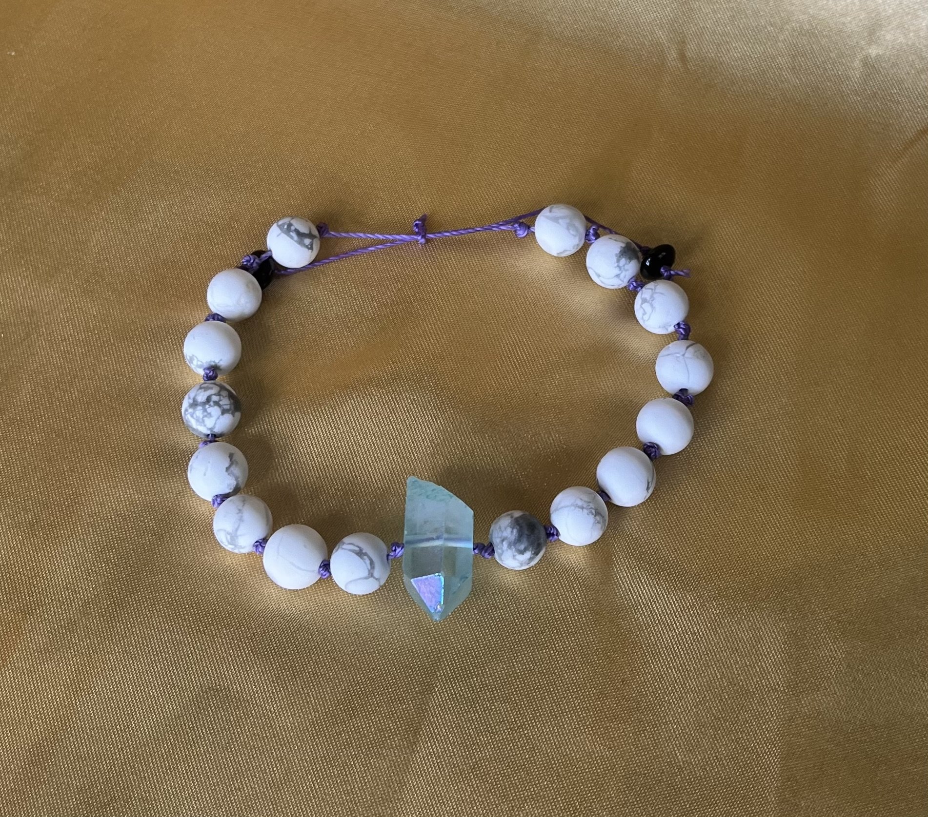 White and Blue Stone Bracelet