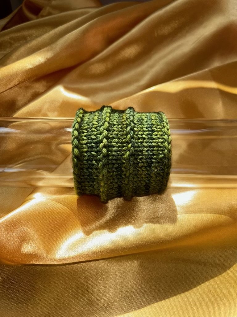 Green Knitted Bracelet