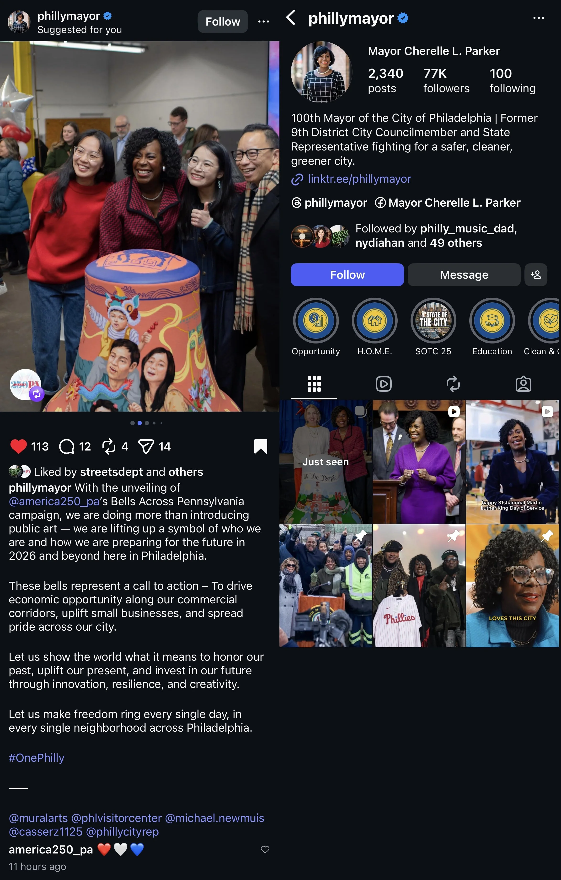 News新闻采访费城市长Instagram发布组合照片,Chenlin Cai,20260122.jpg