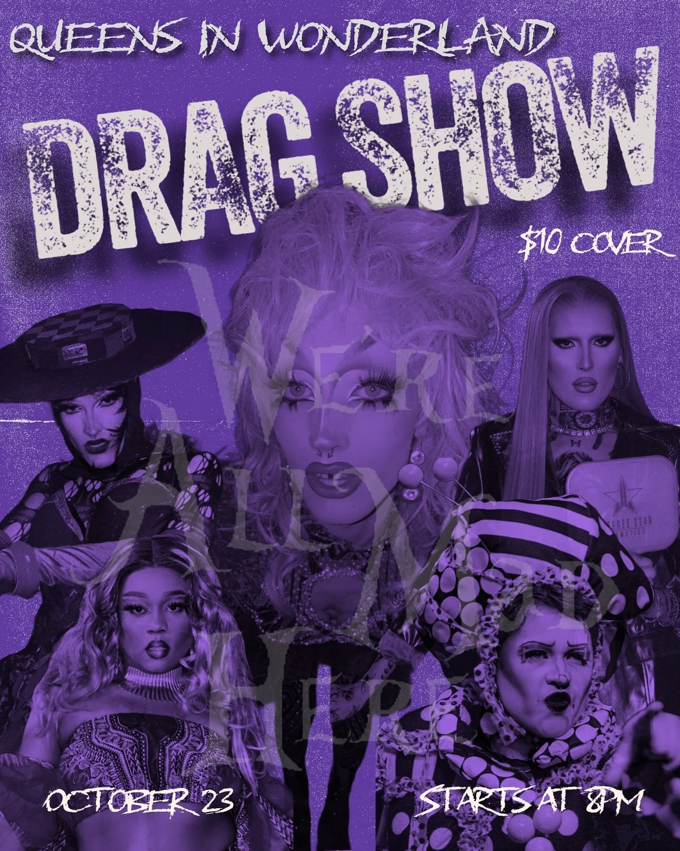 Follow the White Rabbit straight to Unknown Caller tonight 🐇 because the Queens in Wonderland Drag Show is about to turn your world upside down! 💜

👑 Performances start at 8PM
💵 $10 Cover
✨ Cocktails, costumes, and chaos await down the rabbit hol