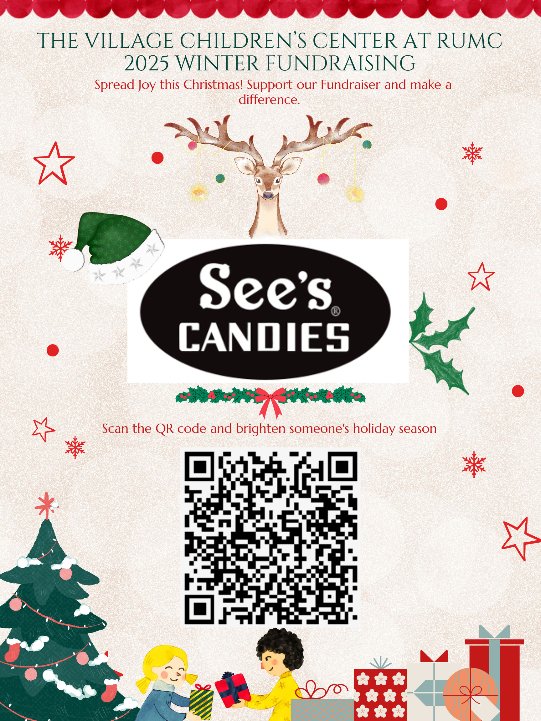 Green and Red Illustrated Christmas Fundraiser Poster.png