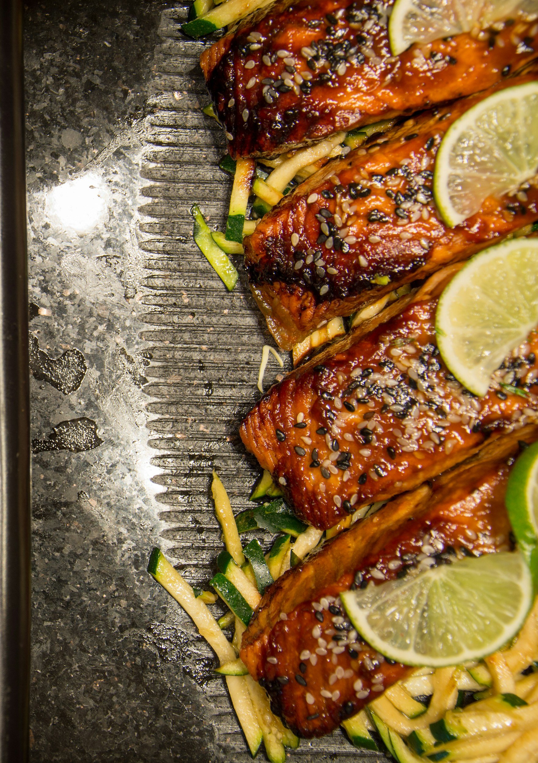 Citrus-Glazed Salmon with Quinoa, Sweet Potato, and Spinach