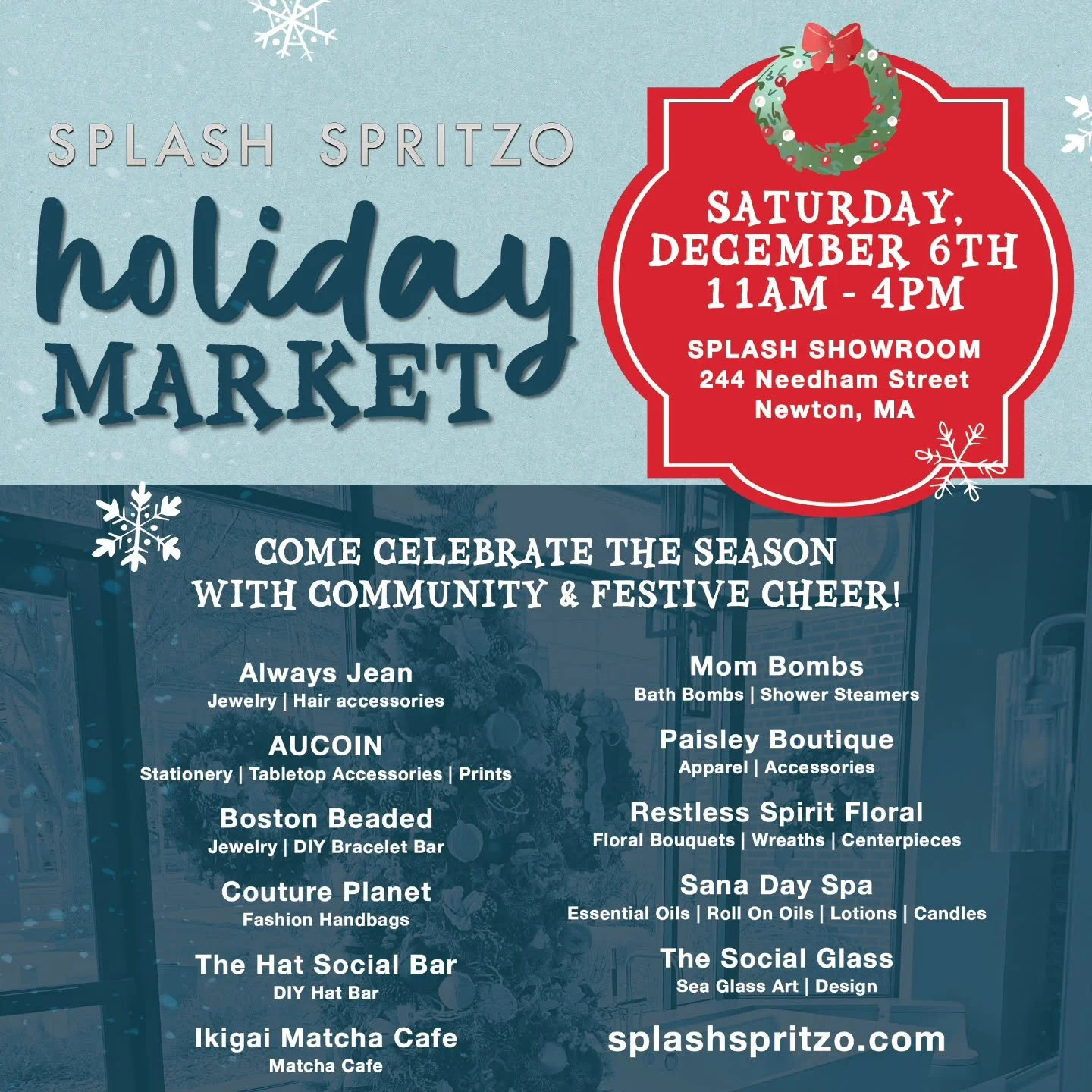 Sana is popping up at the Splash Spritzo Holiday Market this Saturday!
Come by, explore our grounding candles and roll-ons, and shop with an incredible lineup of local makers.
A beautiful way to add a little calm and intention to your holiday season.