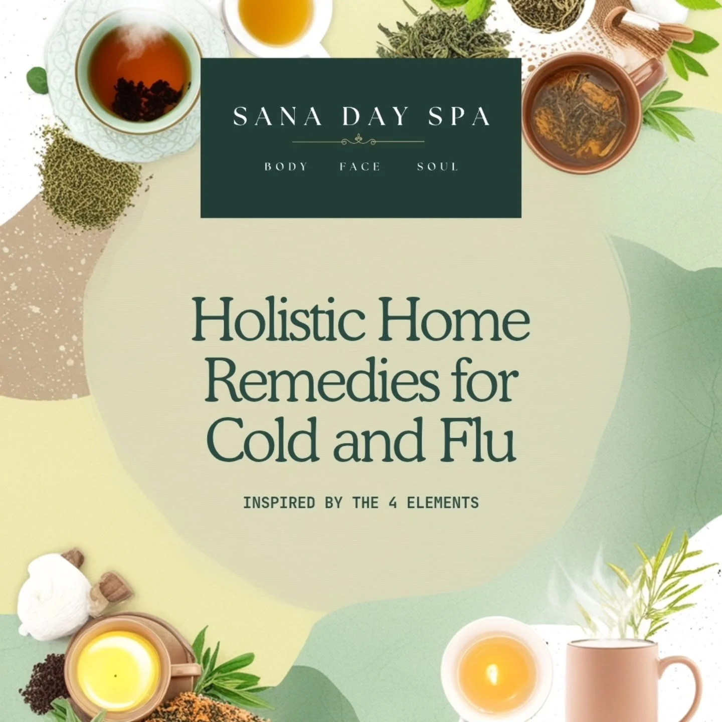 Feeling under the weather? Support your body naturally with these holistic home remedies &mdash; each inspired by the 4 Elements of Nature 🌬️💧🔥🌱

✨ These gentle rituals help restore balance: 
🔥 Fire &ndash; Ginger-Turmeric Tea to warm and streng