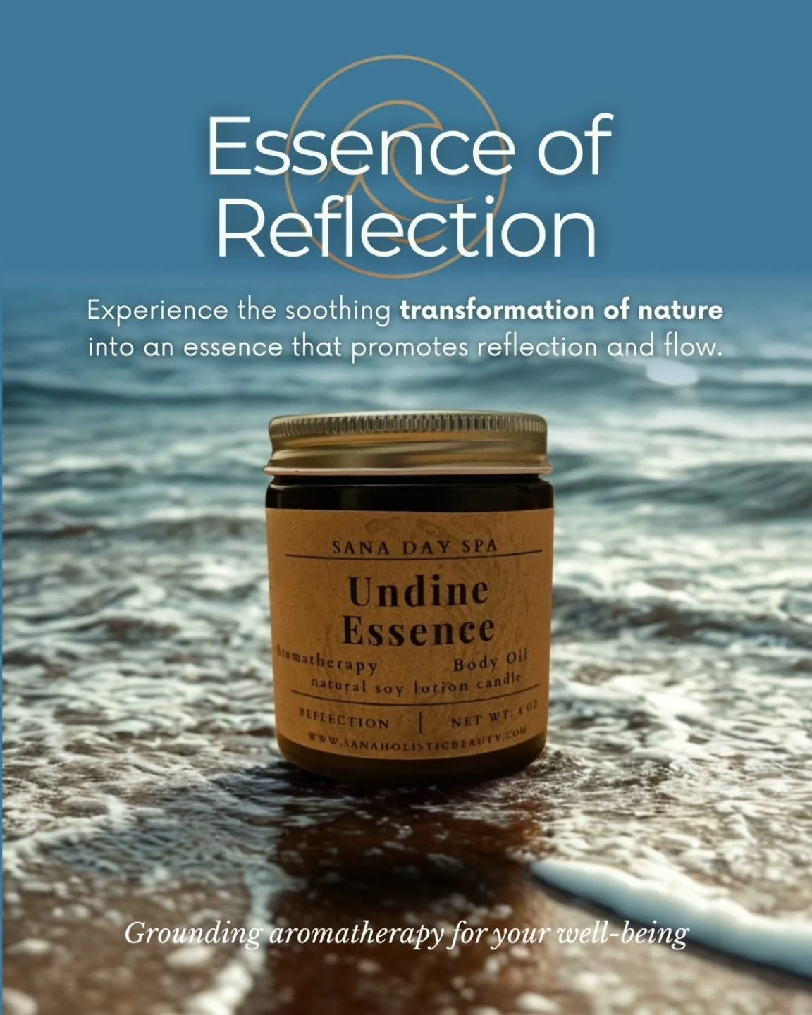 💧 Meet Undine (Water)
Soft. Fluid. Restorative.
Undine Essence is inspired by the Water element &mdash; designed to ease tension and invite emotional flow.
A calming ritual for deep rest and release.
💧 Find Undine online at
www.sanaholisticbeauty.c