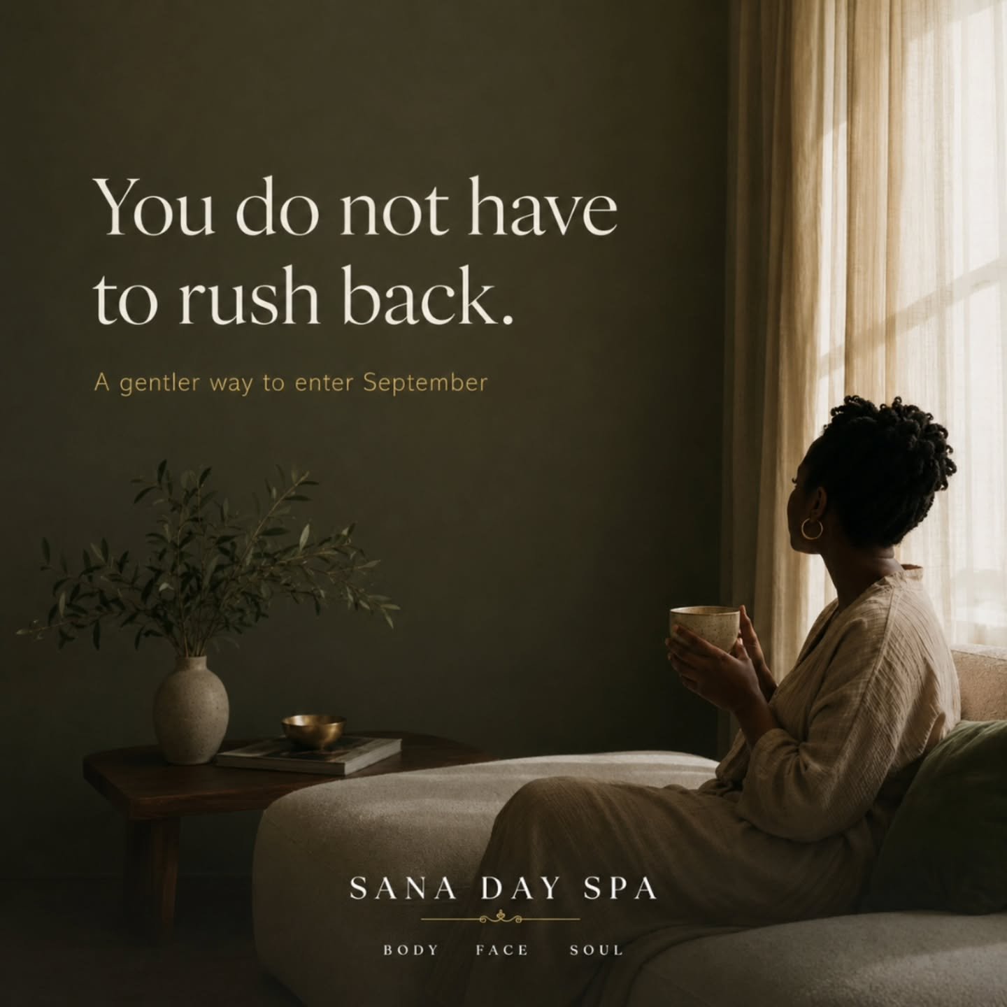 September often arrives with lists, schedules, and pressure to move faster.

At Sana, we are entering the season differently.

Instead of asking how much more we can accomplish, we are asking what helps us feel steady enough to meet the days ahead.

