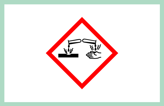 Veiligheidssymbool: Corrosief bijtend