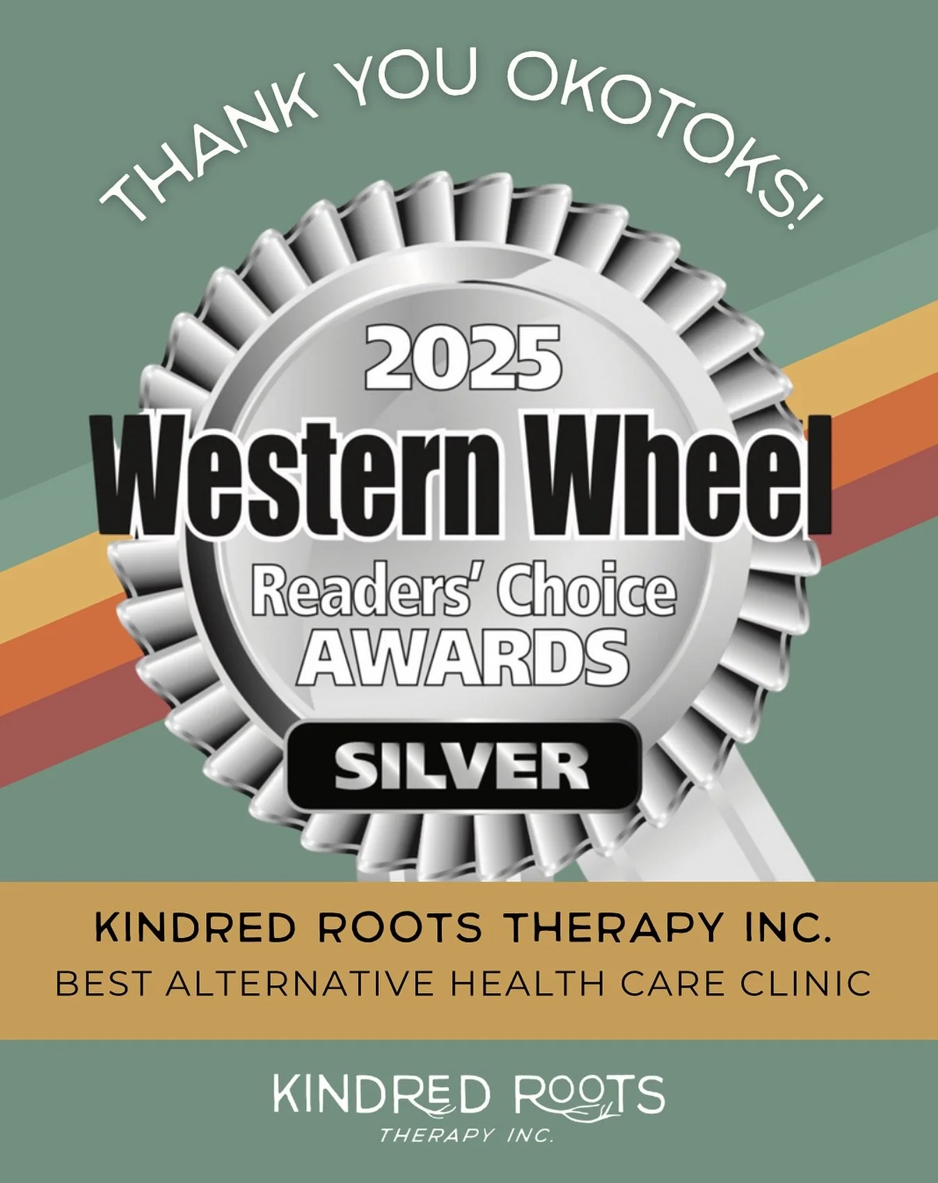 Thank you Okotoks for voting us as your Silver place winner for the 2025 Best Alternative Health Clinic! We couldn&rsquo;t do the work we do if you did not believe in us, and we are so grateful! 🥈

Congratulations to this years gold winner, @bigrock