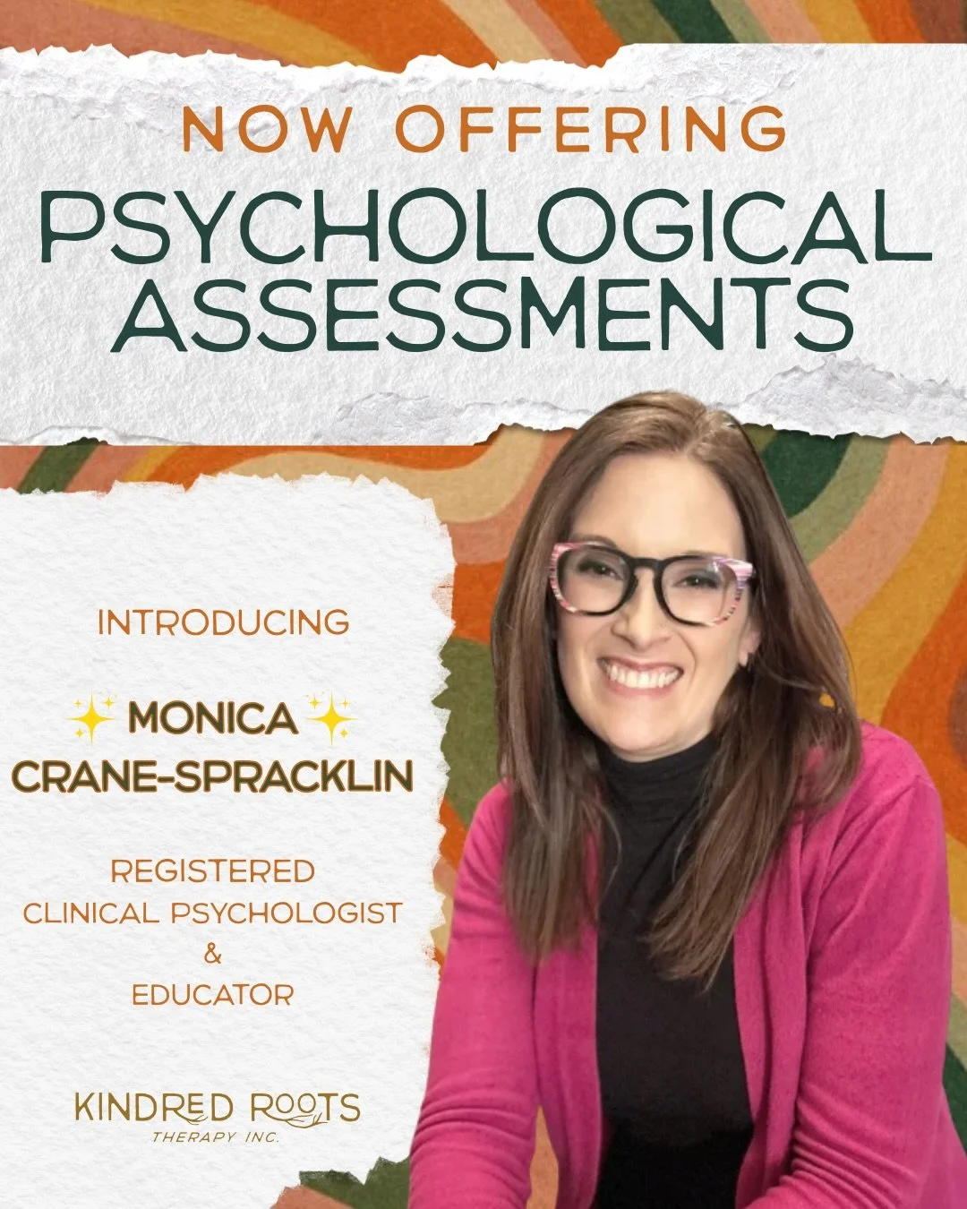 We are SO excited to announce that Kindred Roots is NOW OFFERING in house formal Psychological Assessments, with Registered Psychologist &amp; Educator Monica Crane-Spracklin! 🧠✍️✨ 

Monica is a unicorn, as she works not only as a Registered Psychol