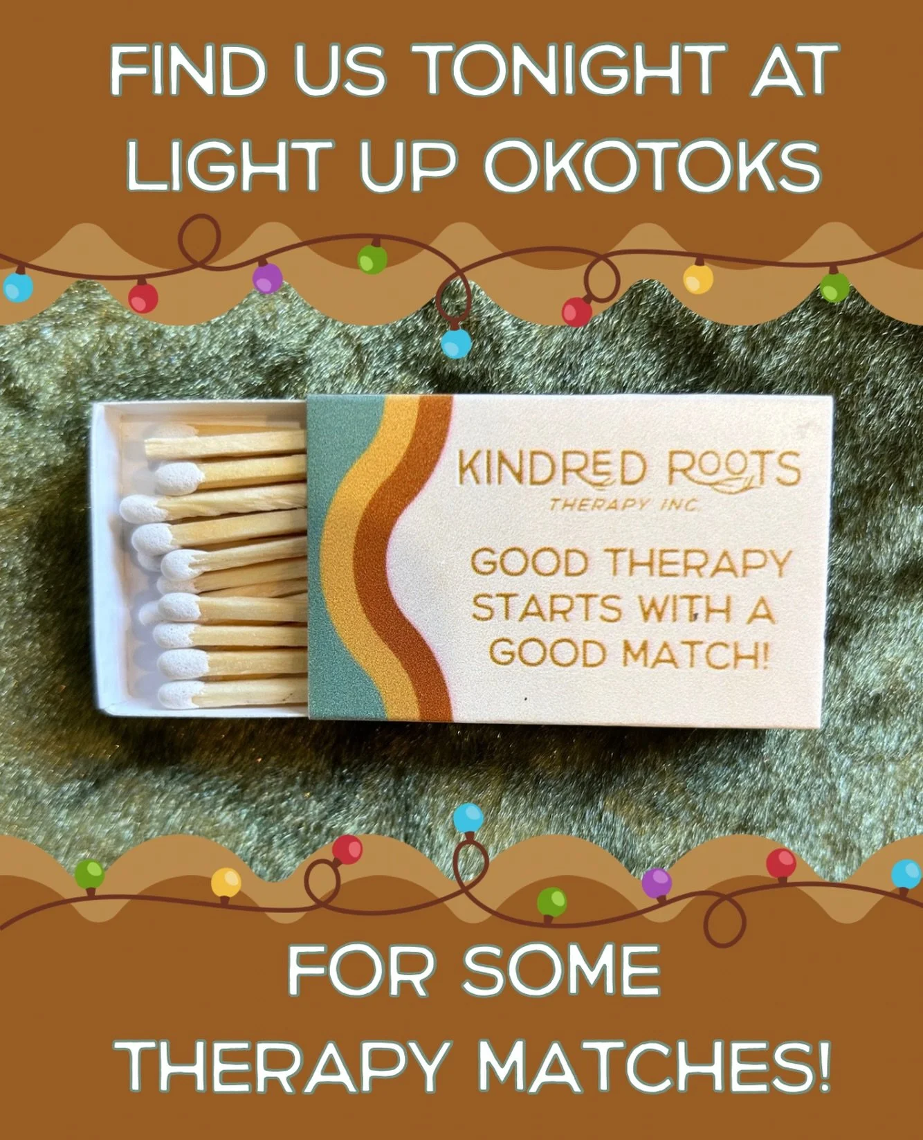 Come find the KR crew at Light Up Okotoks tonight for some free therapy matches, goodies for the kiddos, and snuggles with our therapy dogs! 🔥✨🐶🎄

#okotoks #okotoksevents #lightupokotoks #okotoksliving #communityevents