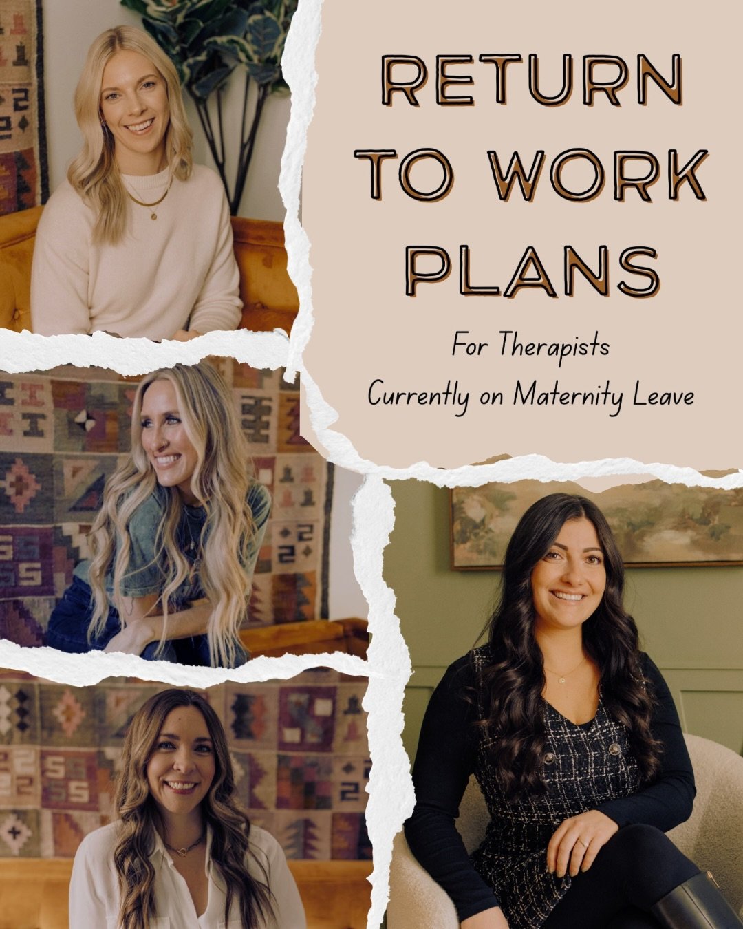 We have received a few questions regarding when the current team members on maternity leave will be returning to see clients 🌞

If you&rsquo;re waiting for your therapist to return to work and in need of support sooner, please reach out to Jess (Cli