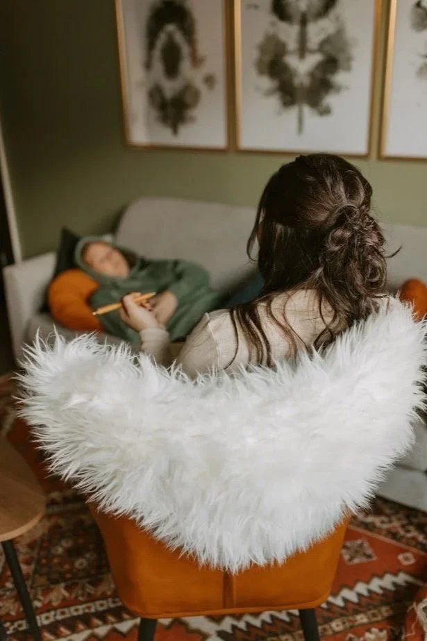 comfortable therapy session