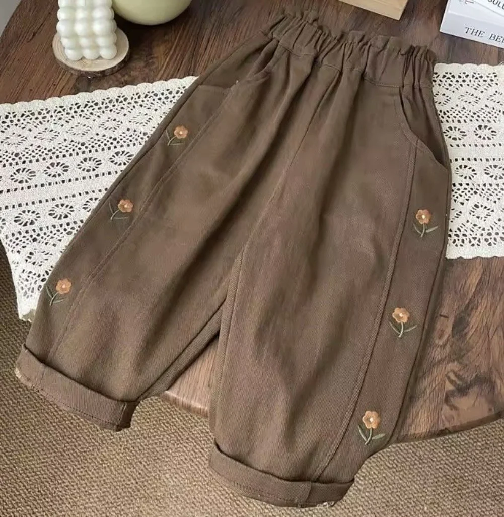 Flower barrel trousers