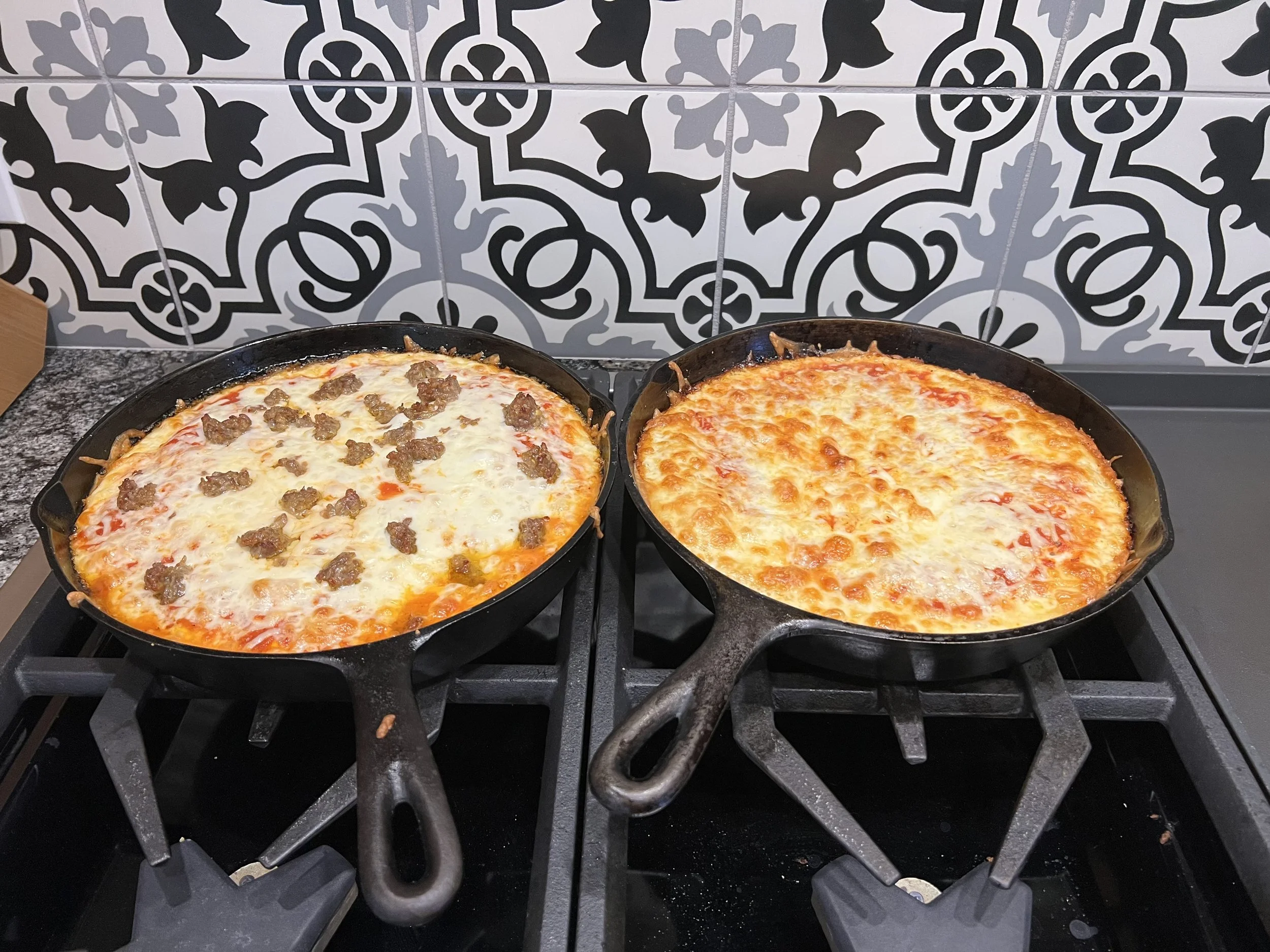 From my cookbook… Dave’s Detroit Style Cast Iron Skillet Pizza