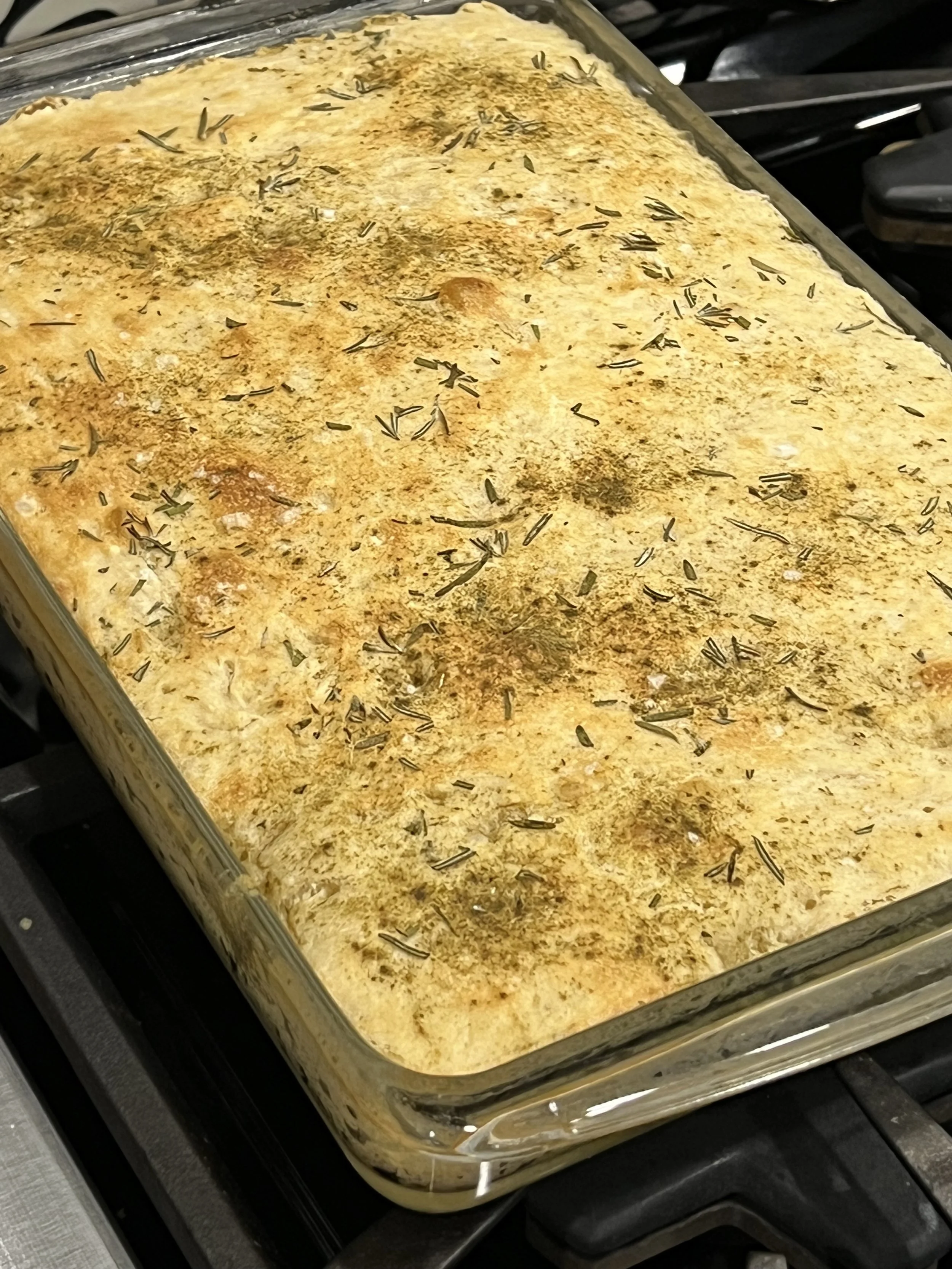 From my cookbook… Dave’s Cracked Pepper and Rosemary Focaccia Bread