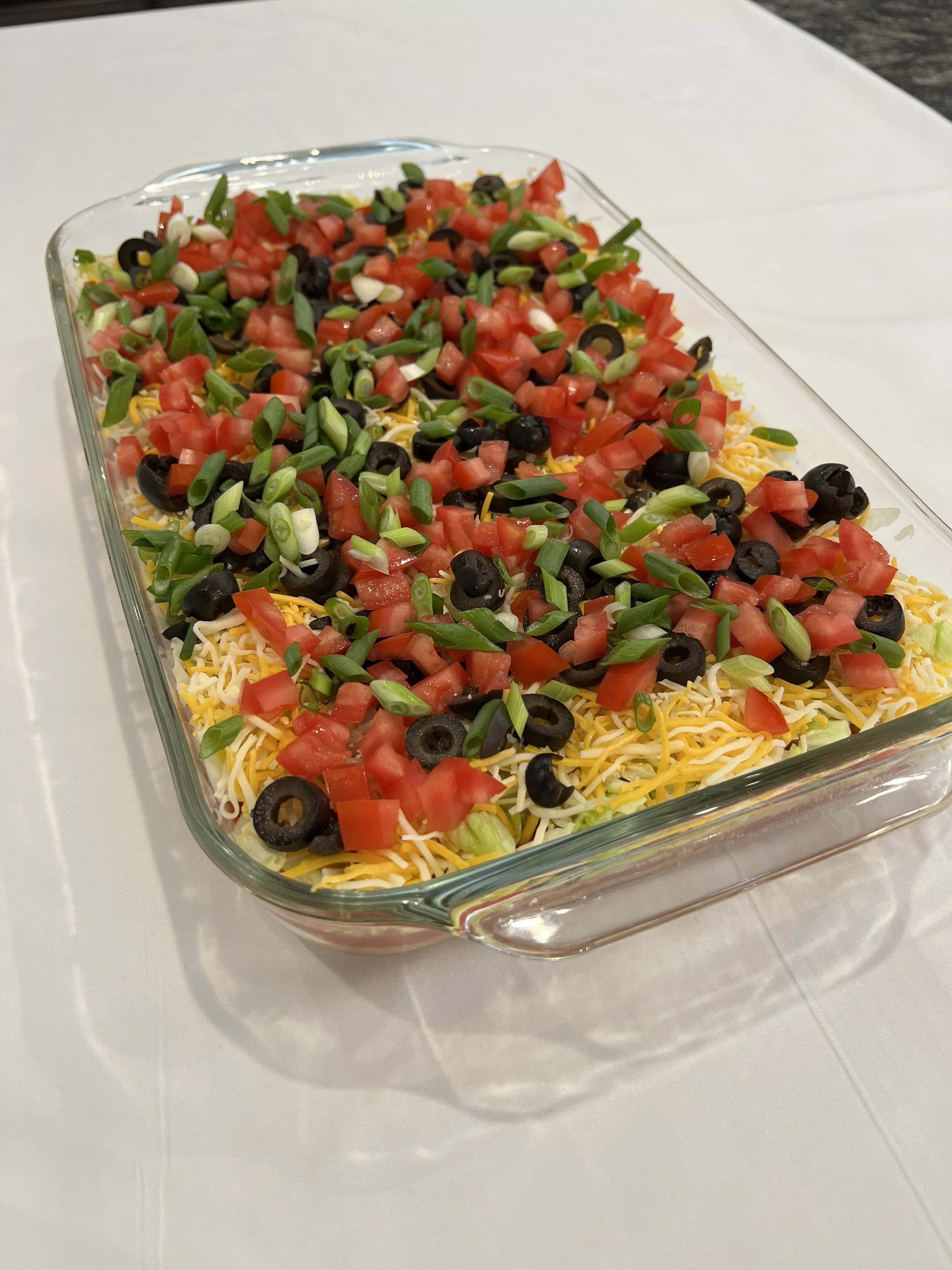 From my cookbook… Dave’s 7 (Actually 9) Layer Dip