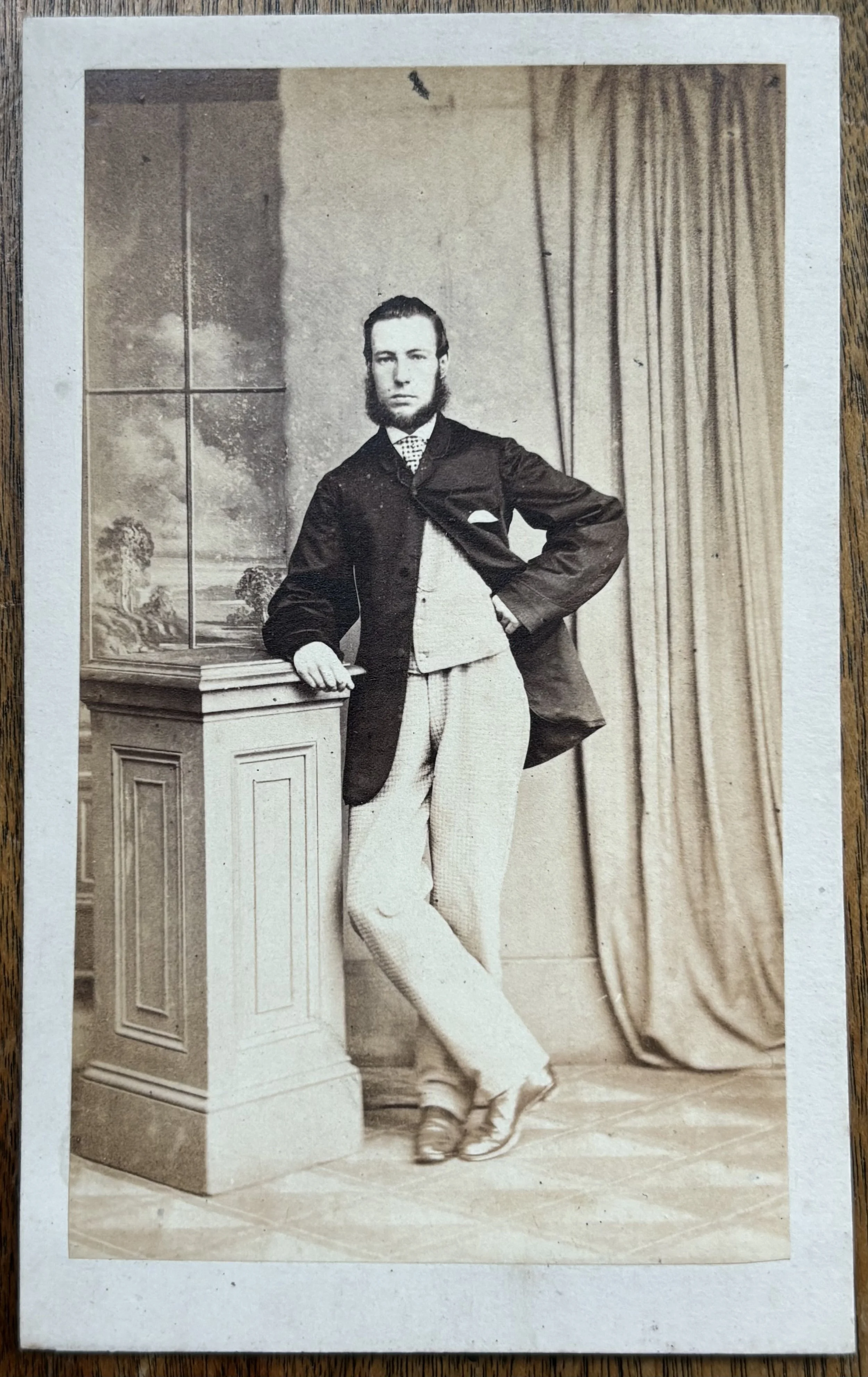 Portrait photograph, carte de visite by Marcus Guttenberg, Stockton on Tees