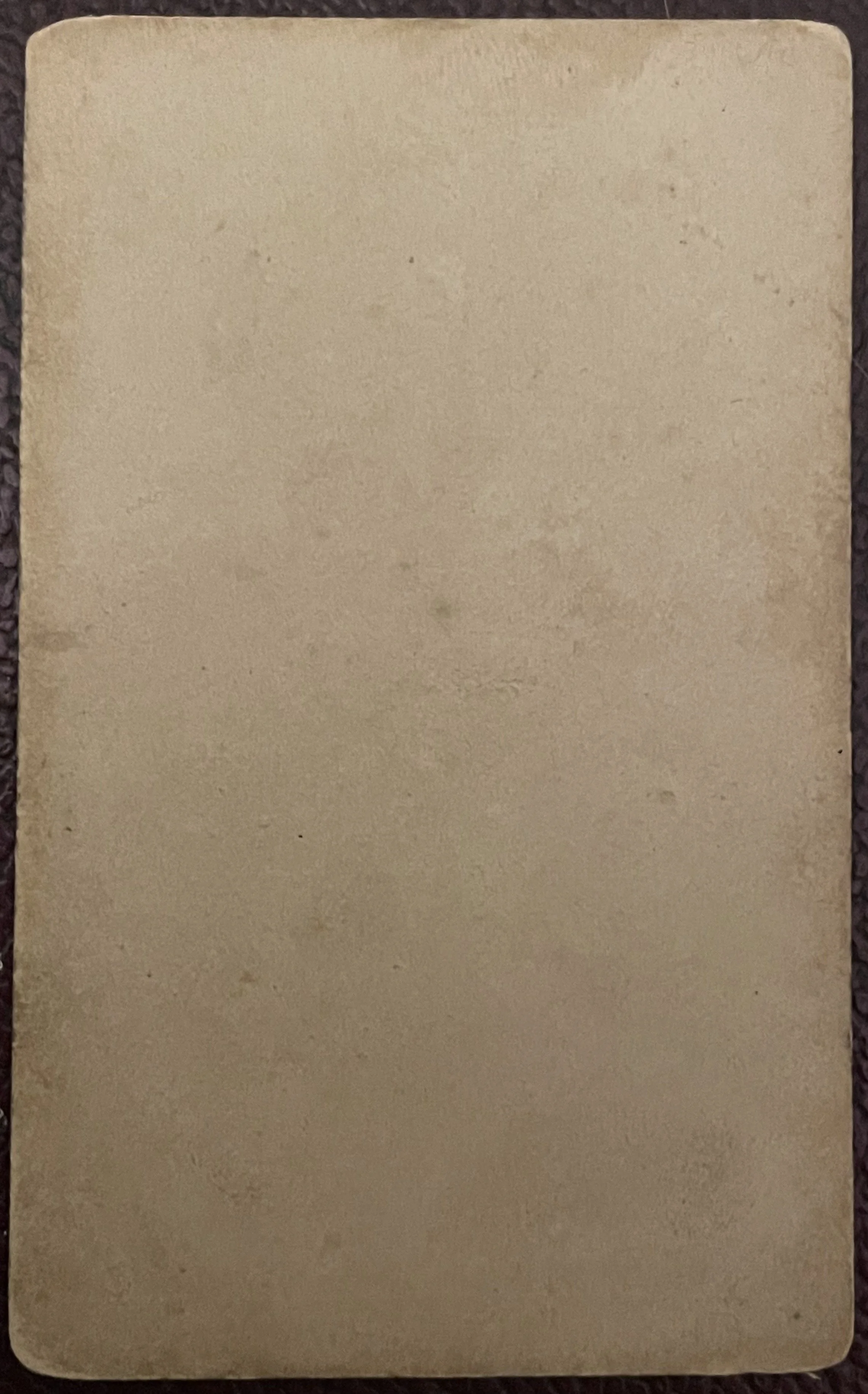 Blank back of Carte de Visite