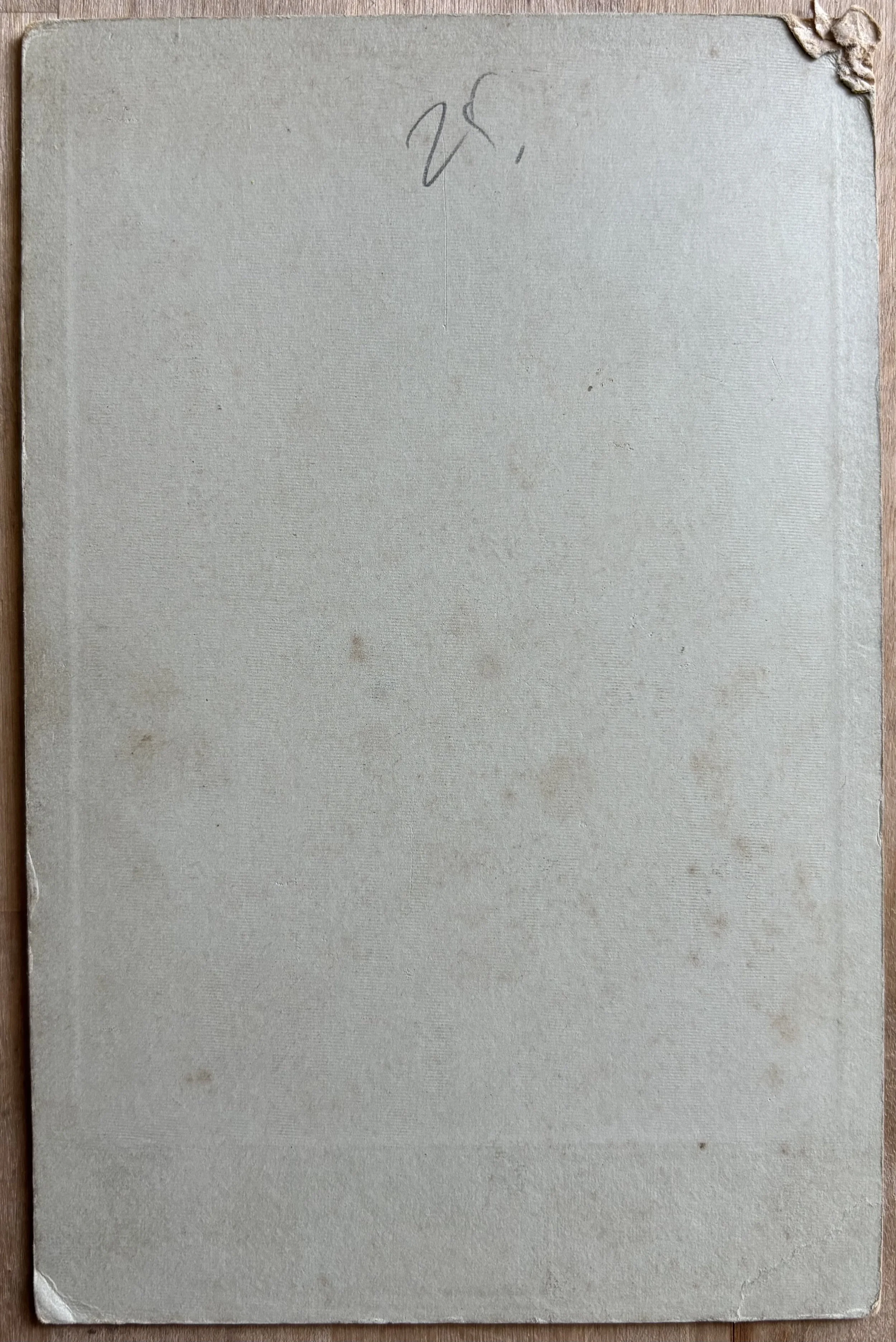 back of cabinet card by Walter Garlick Scarborough Photographer