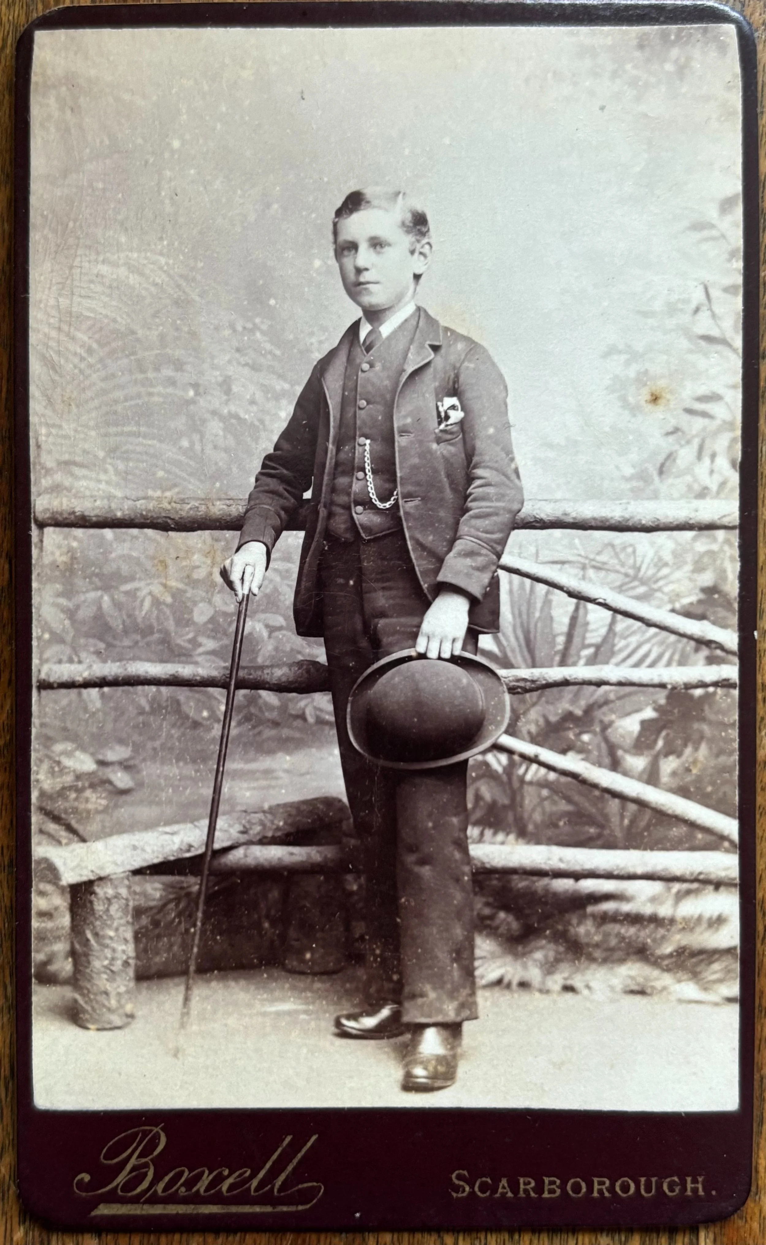 Portrait of an unknown young man by Thomas Boxell Scarborough Photographer