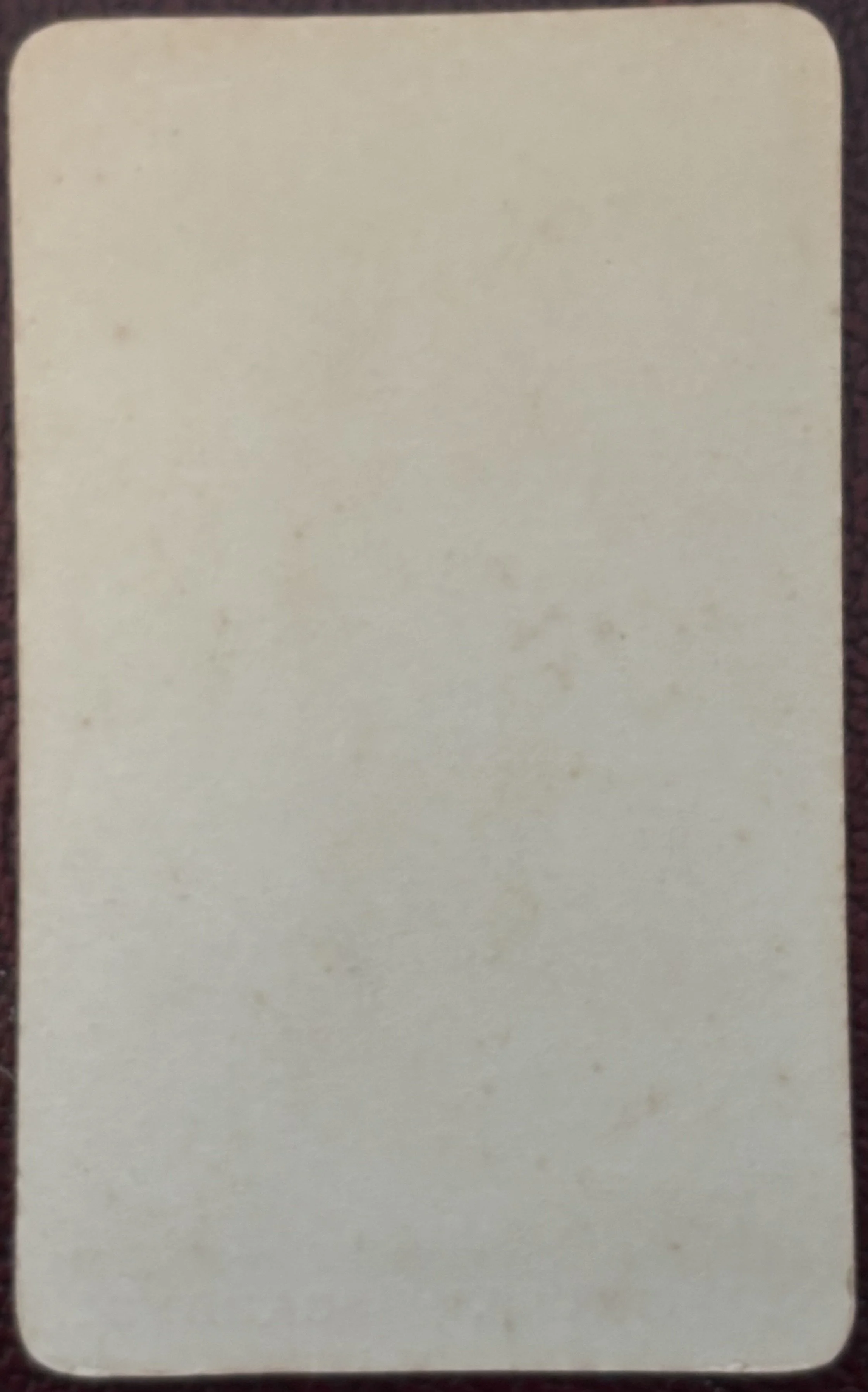 Blank back of a Carte de Visite photograph by Henry Pickering