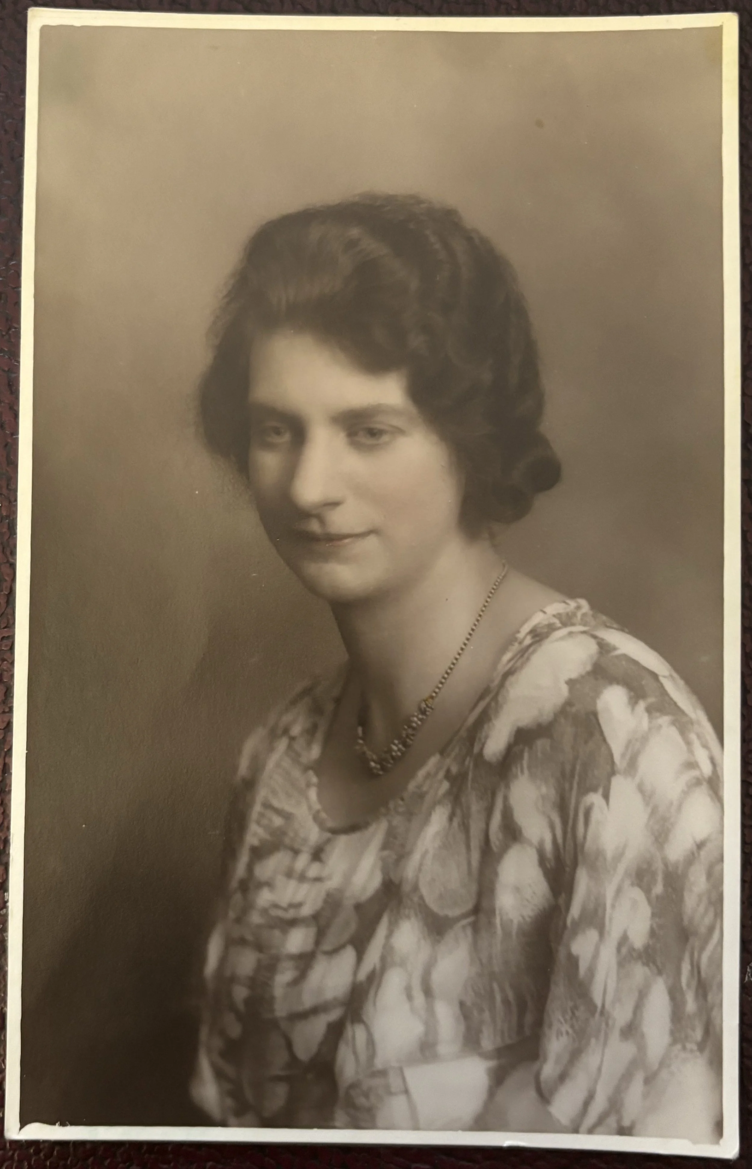 Hand-coloured portrait of an unknown woman by photographer, Edward Harrison, Scarborough