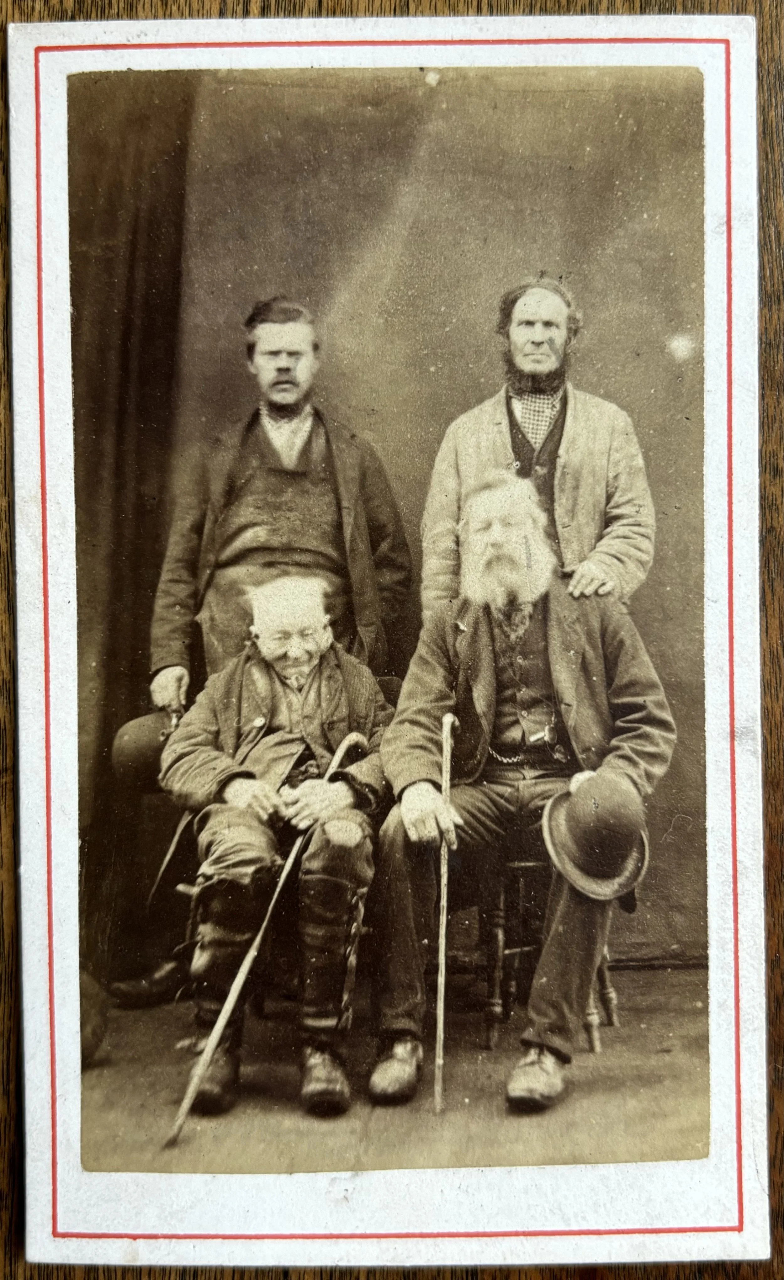 Portrait of four men by Alfred Chapman of Scarborough