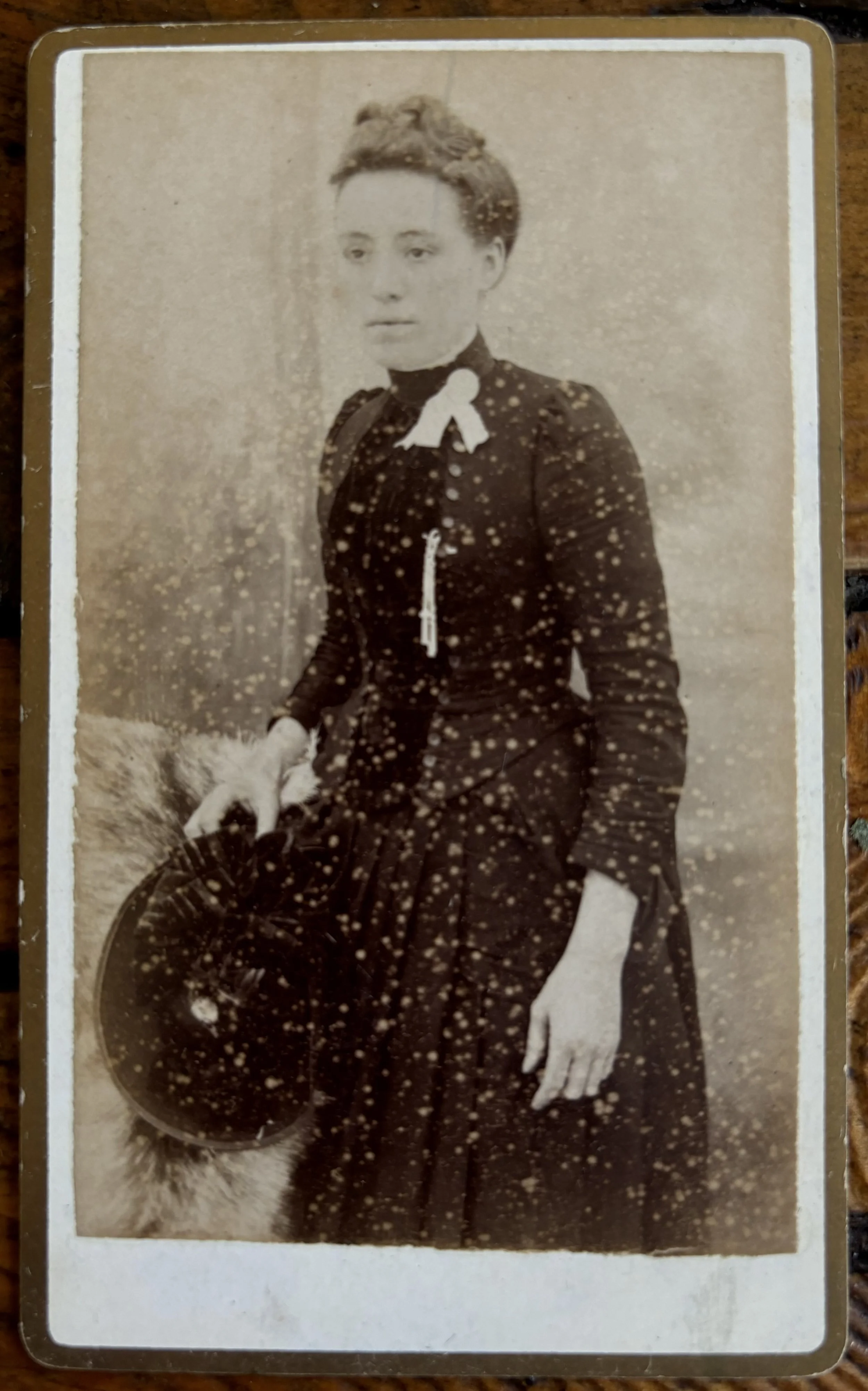 Carte de visite portrait of an unknown woman by Alfred Arnell of Scarborough