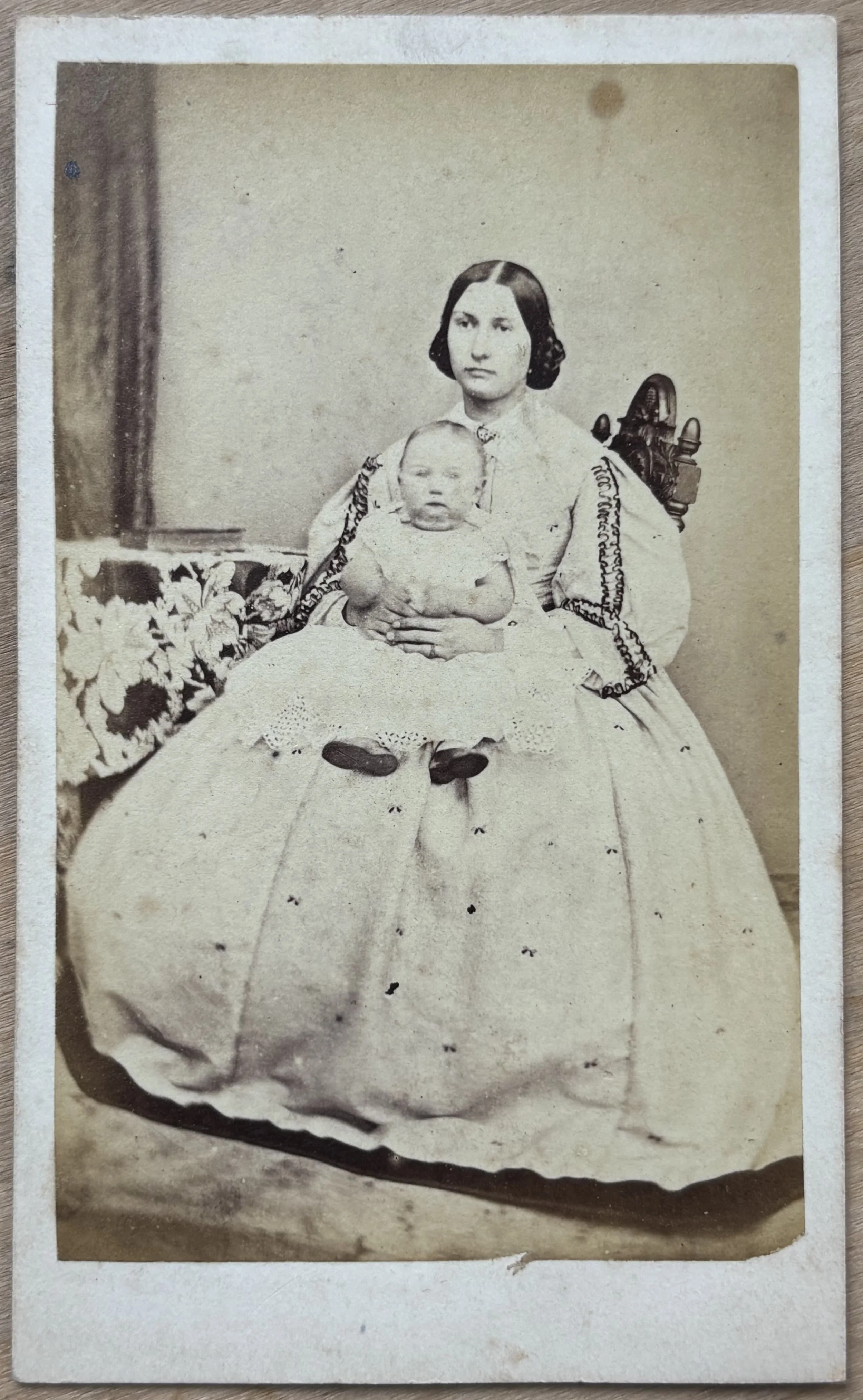 portrait of a seated woman and child, 1850s, by Scarborough photographer James Goodchild