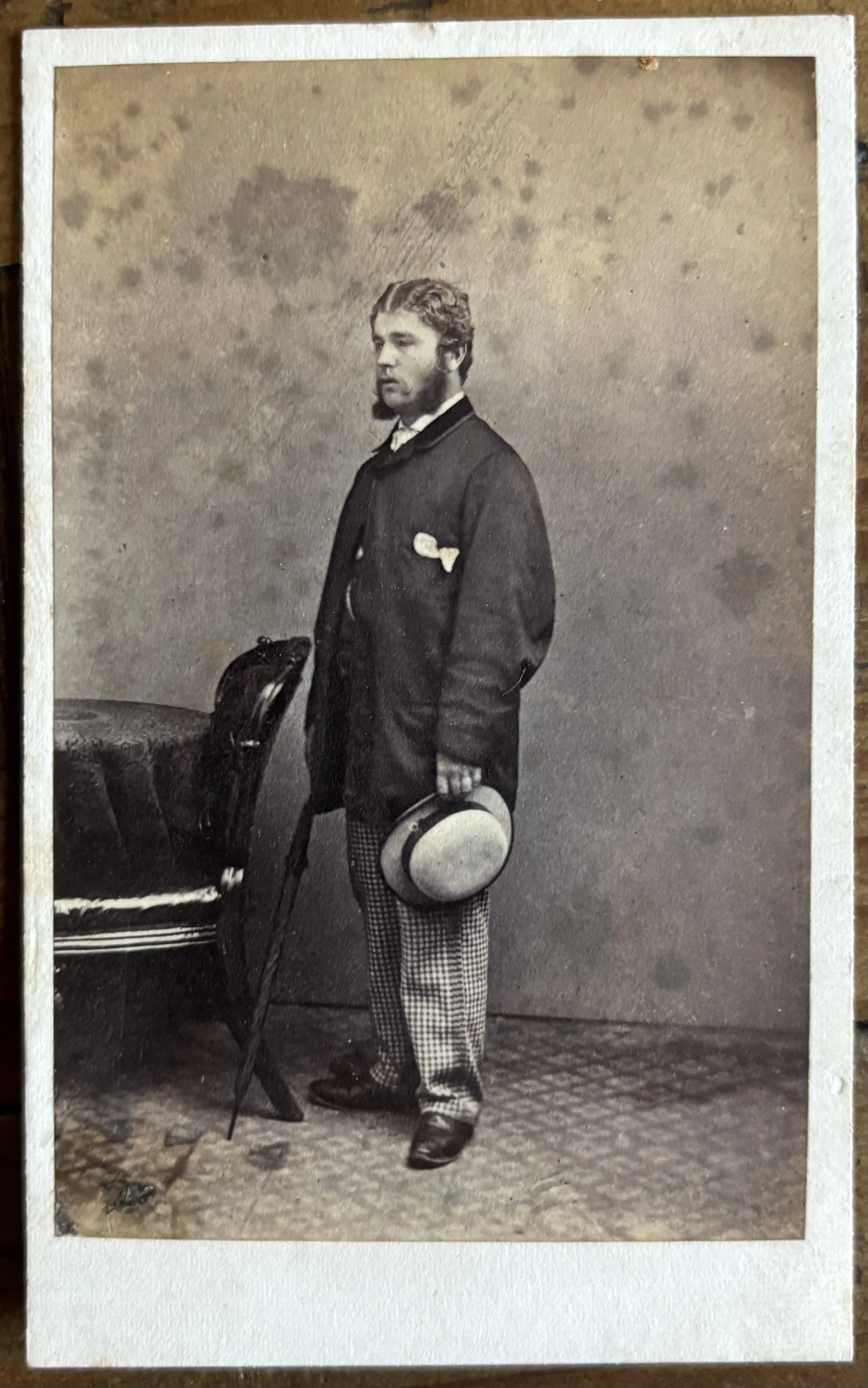 Portrait of an unknown man by Scarborough Photographer John Inskip