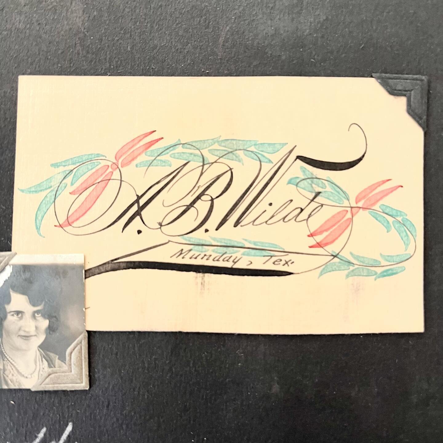 I was cleaning out family photos this week and I came across this gem. It is the cover of my grandfathers album with his Spencerian signature! #priceless #spencerian #spencerianscript #spencerianpenmanship