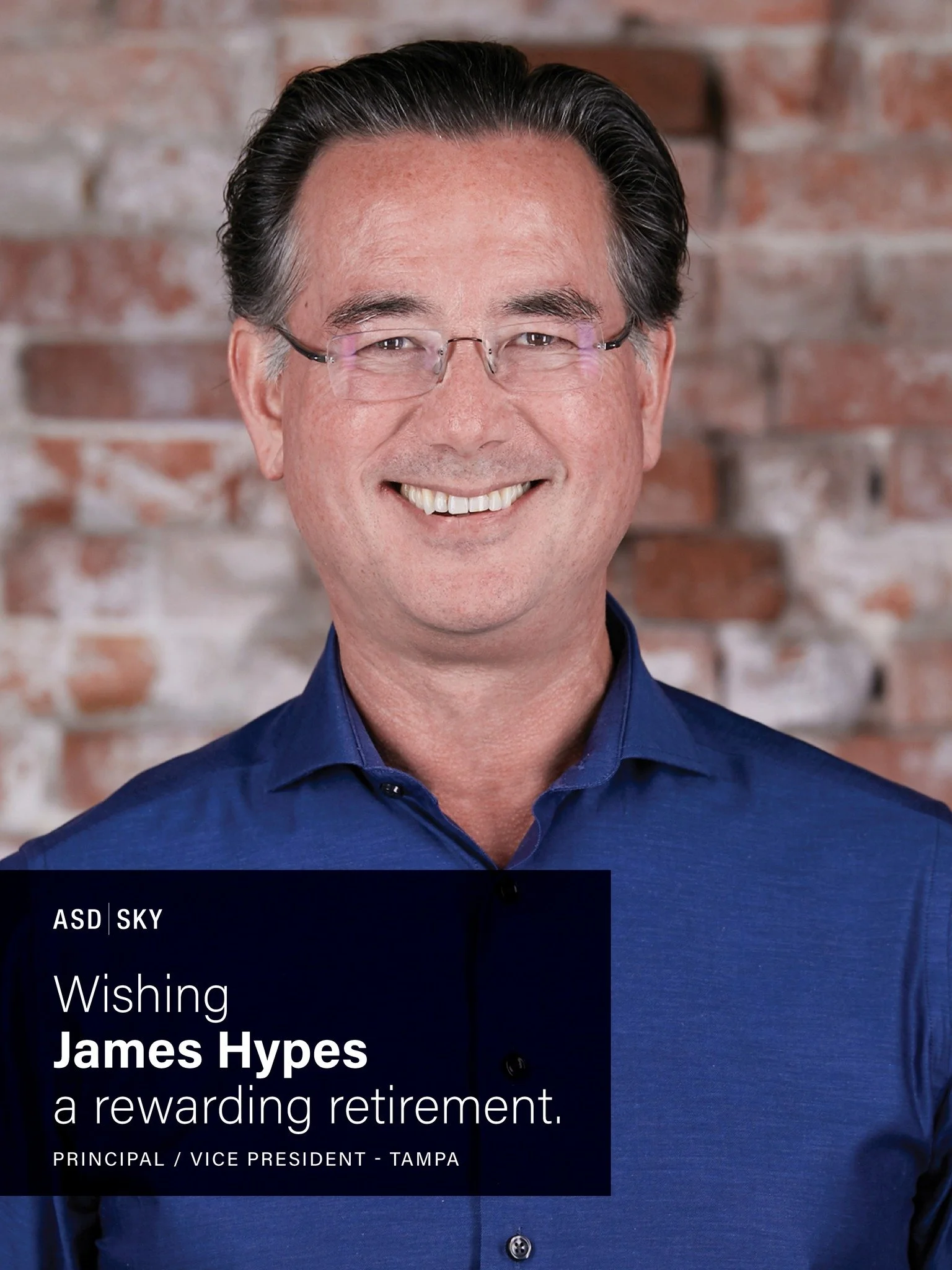 Cheers to James Hypes! 🥂 After more than four incredible decades with ASD|SKY, James Hypes is stepping into a well-earned retirement.

James joined our firm in 1983 while pursuing graduate studies in Atlanta and later relocated to the Tampa studio i
